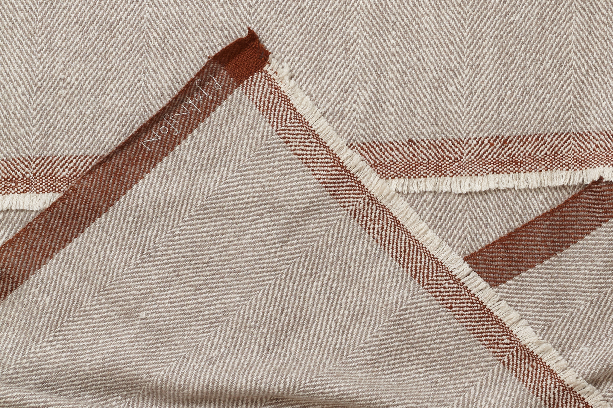 A GENUINE TREASURE - HERRINGBONE CASHMERE SHAWL