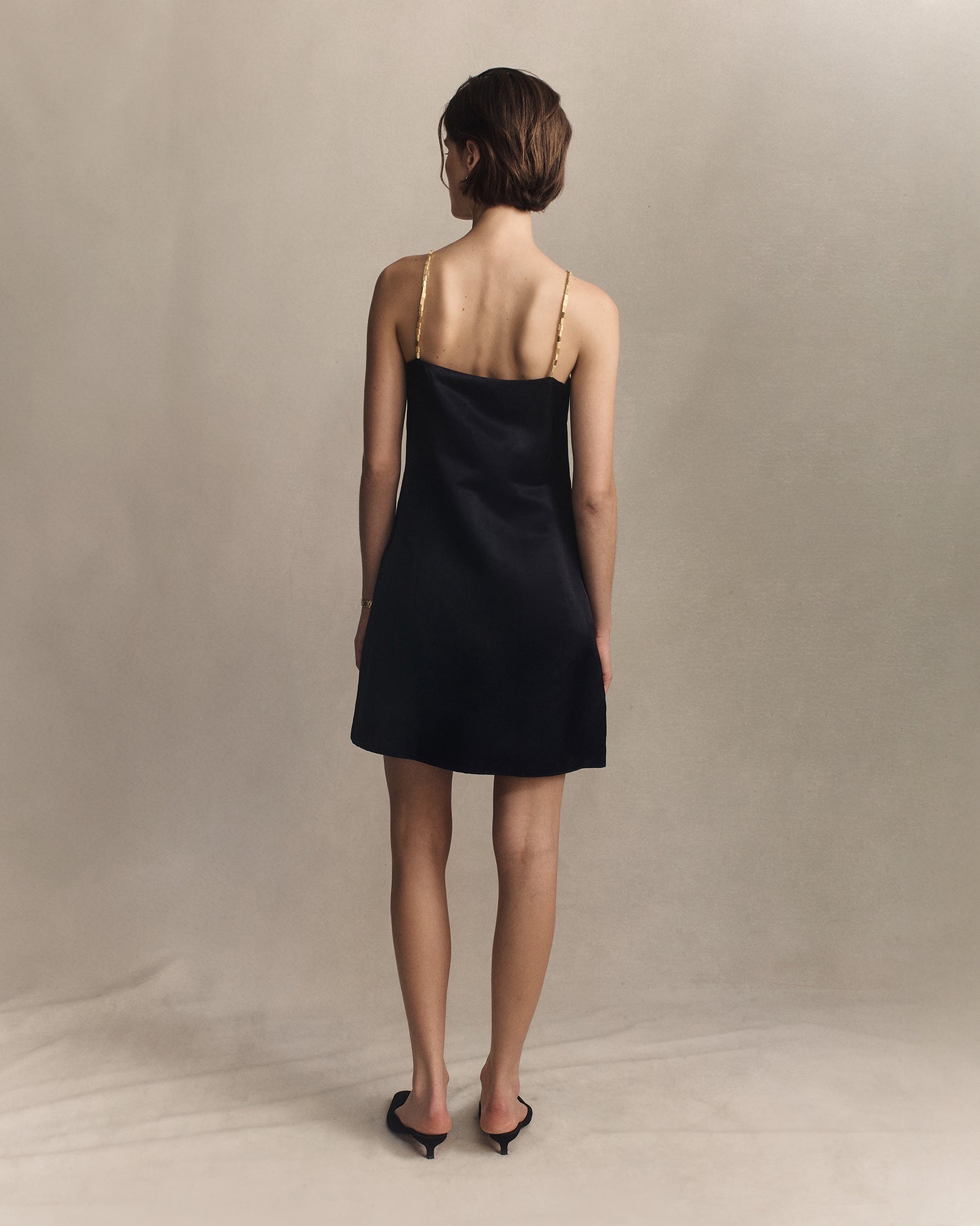 Helena Beaded Mini Dress - Navy