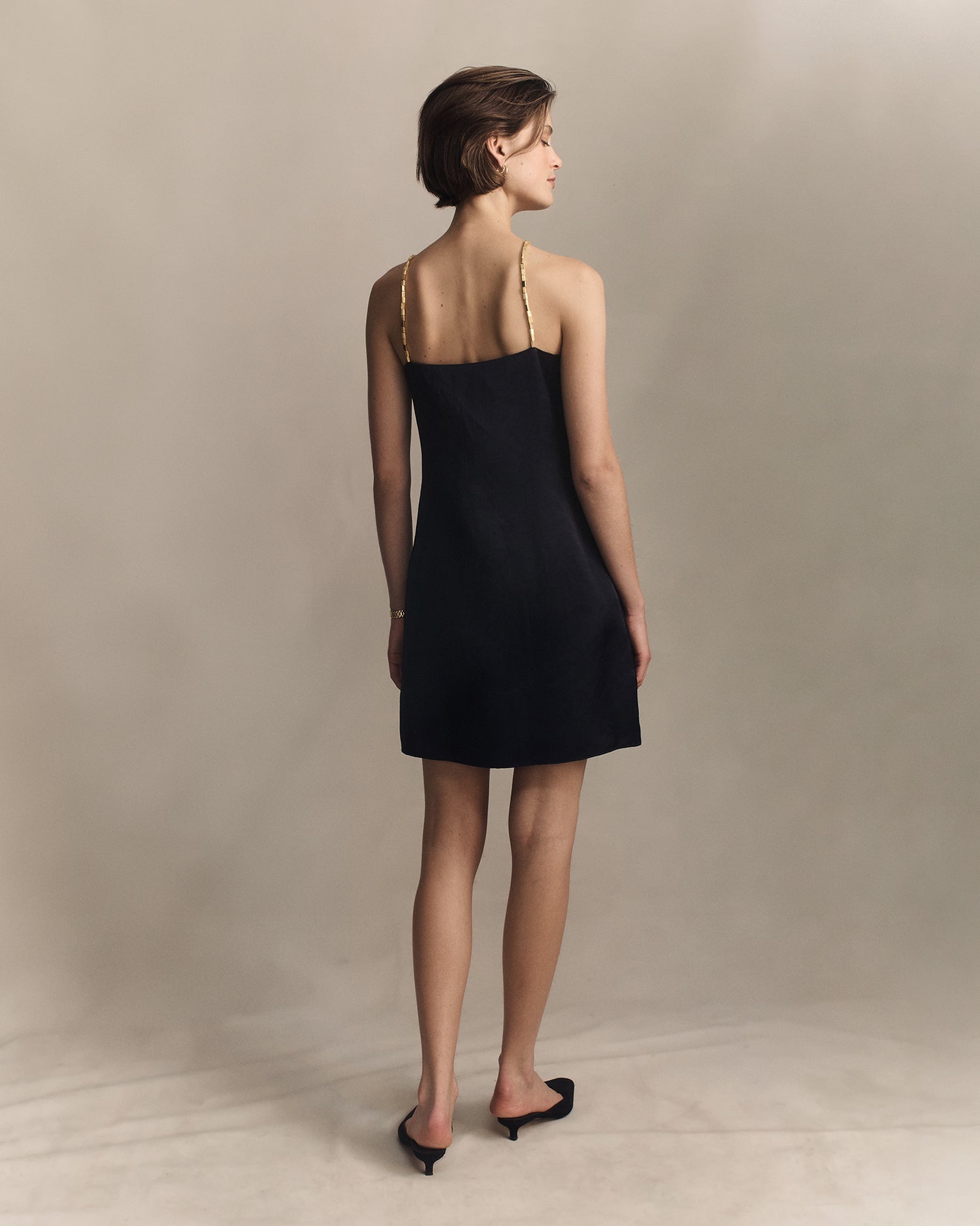 Helena Beaded Mini Dress - Navy