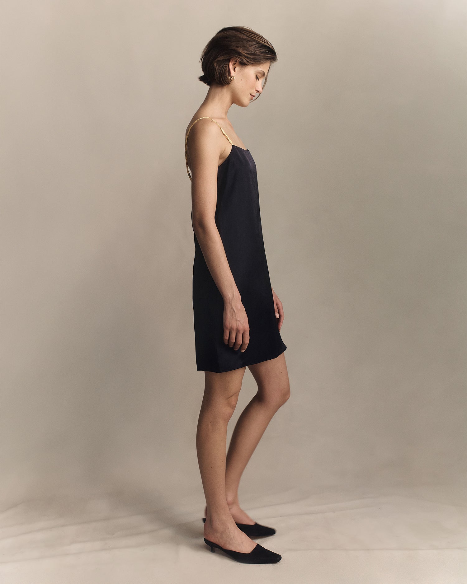 Helena Beaded Mini Dress - Navy