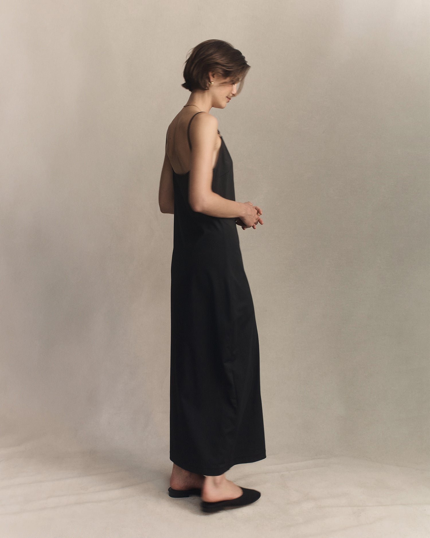 Caroline Slip Dress - Black