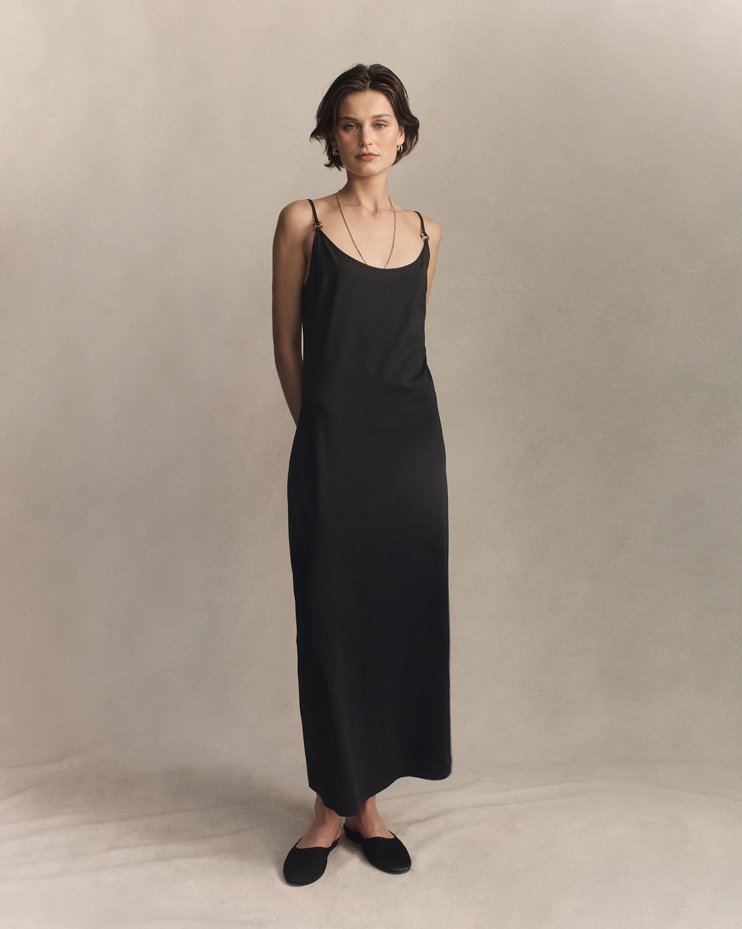 Caroline Slip Dress - Black