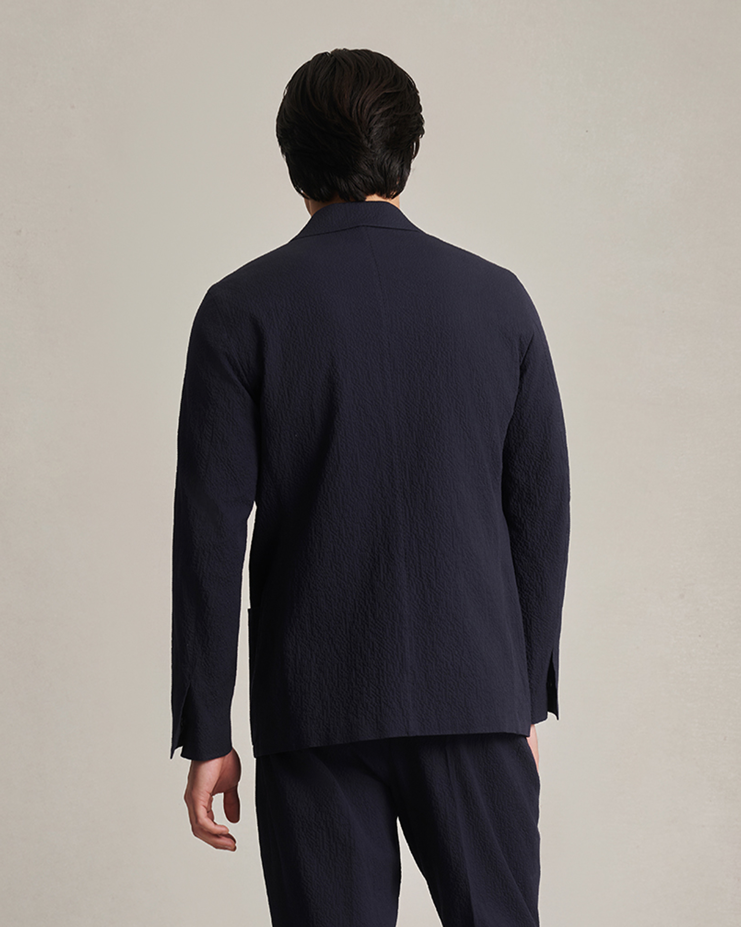 Slack Jacket - Navy Seersucker