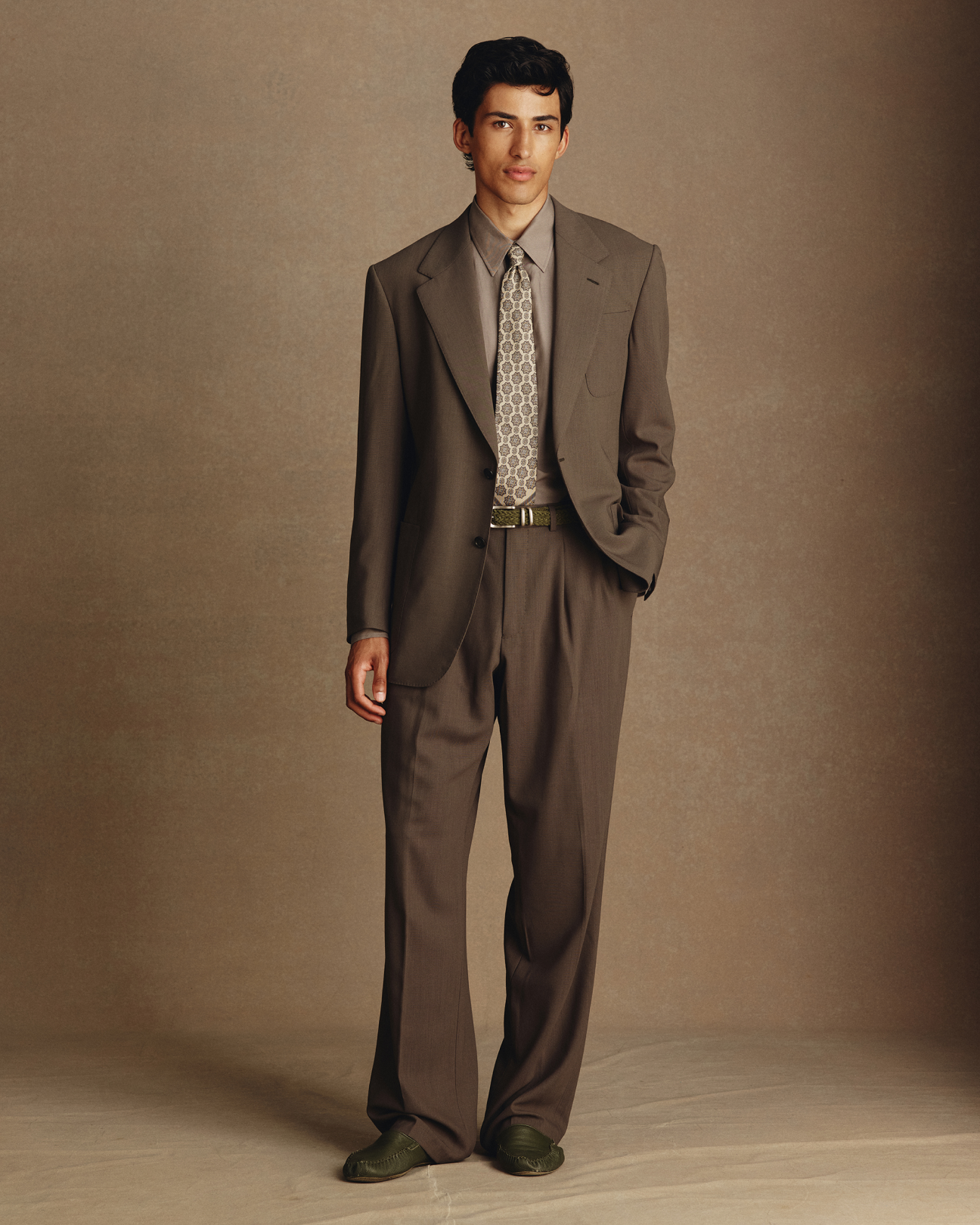 Merino S140 High Twist Blazer - Dark Moss