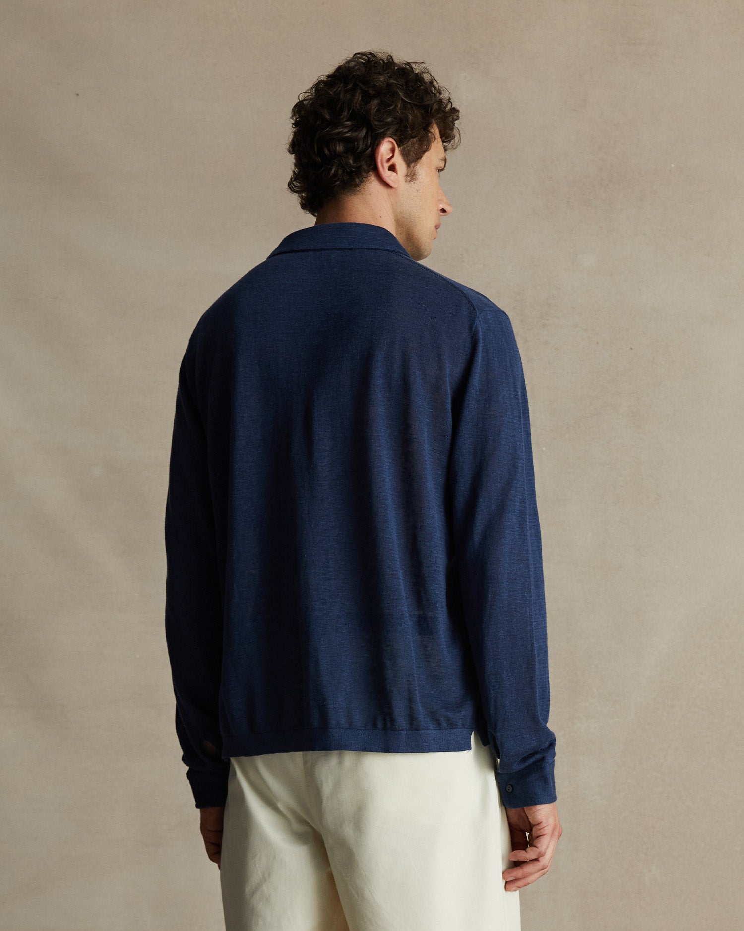 Slate Blue Linen Polo