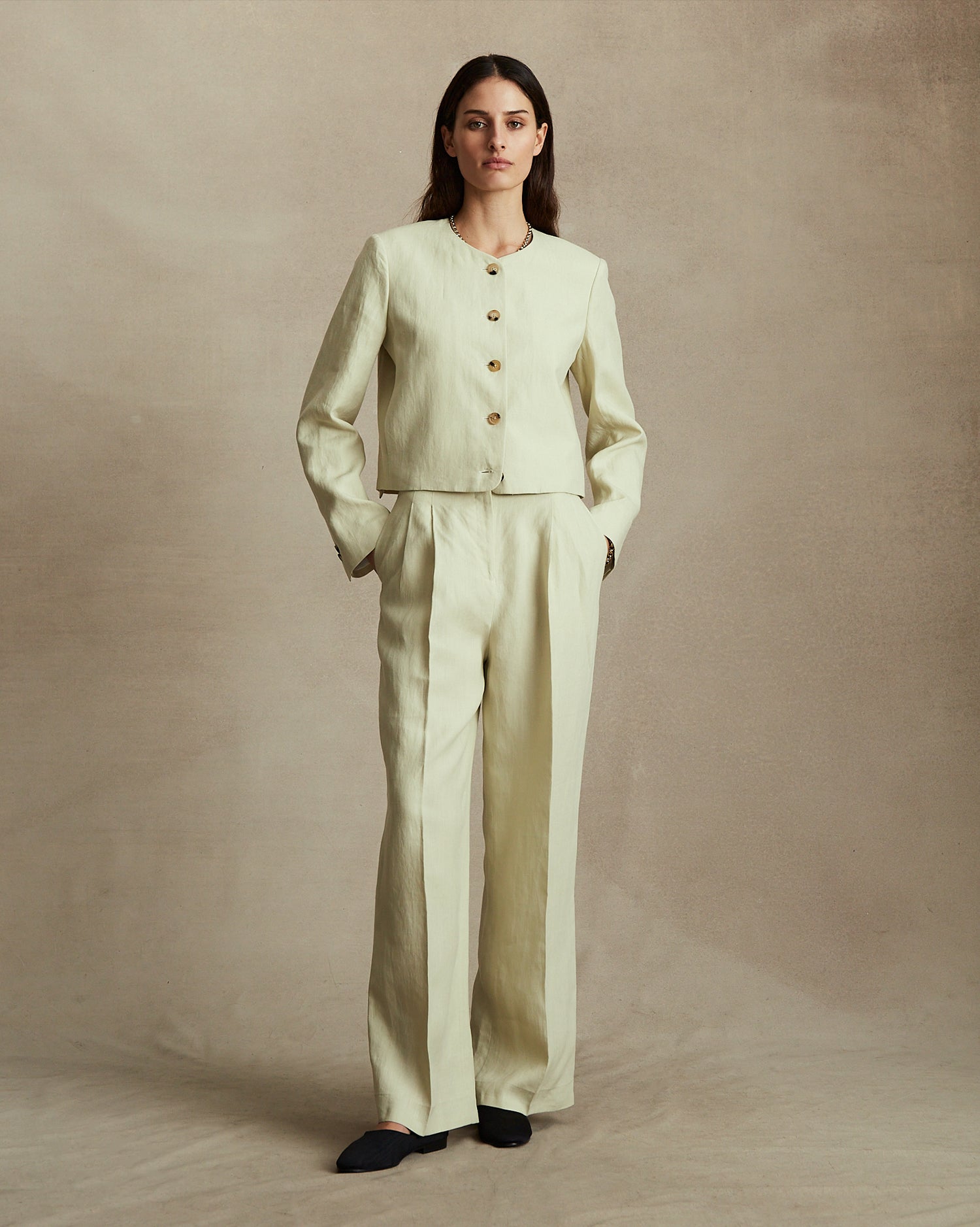 New Corta Jacket - Beige Linen