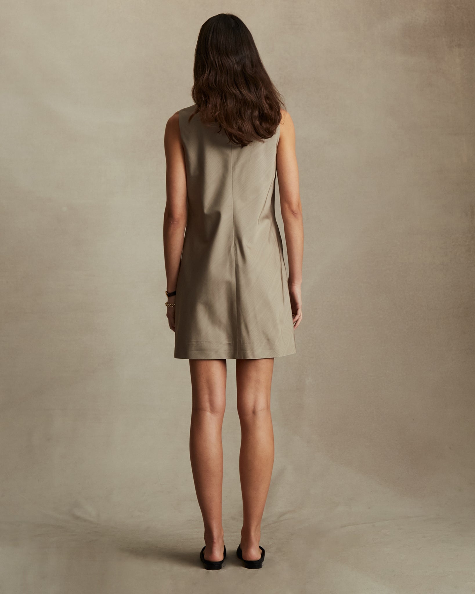 Chelsea Dress - Taupe Moire