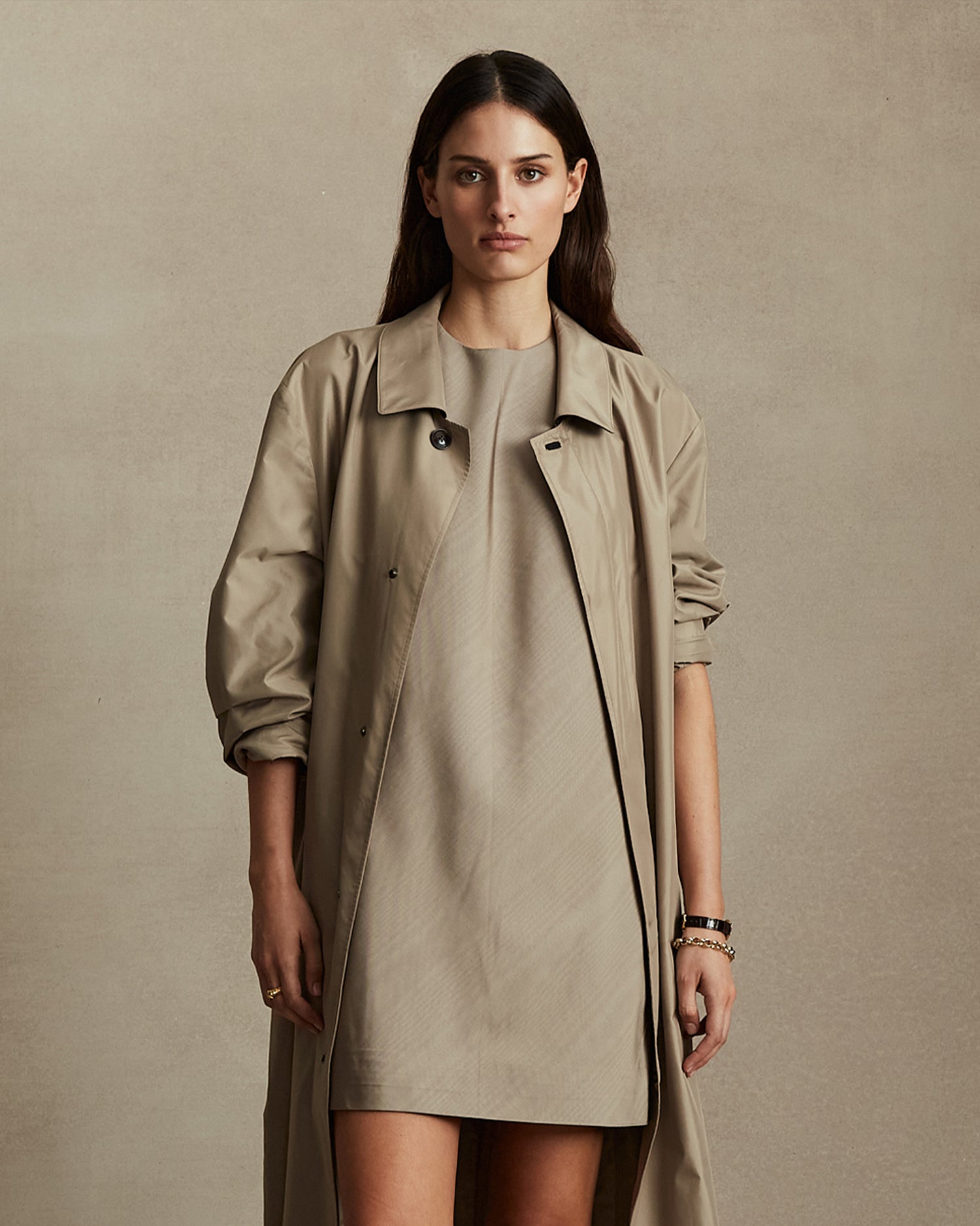 Chelsea Dress - Taupe Moire
