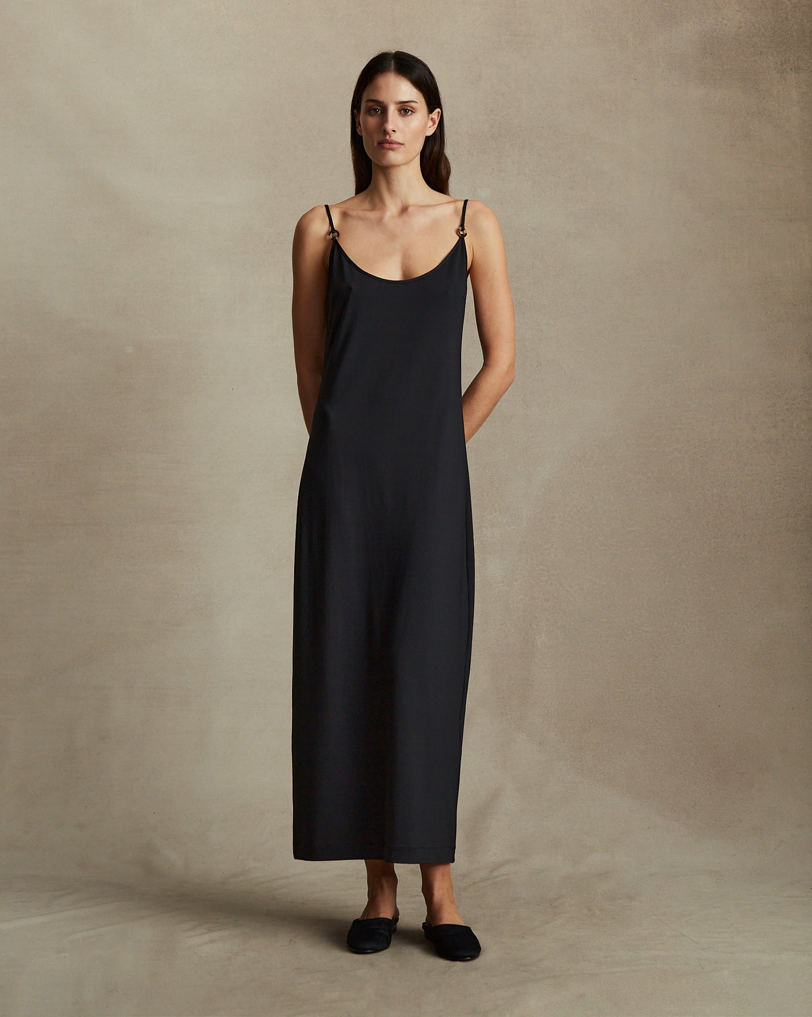 Caroline Slip Dress - Black