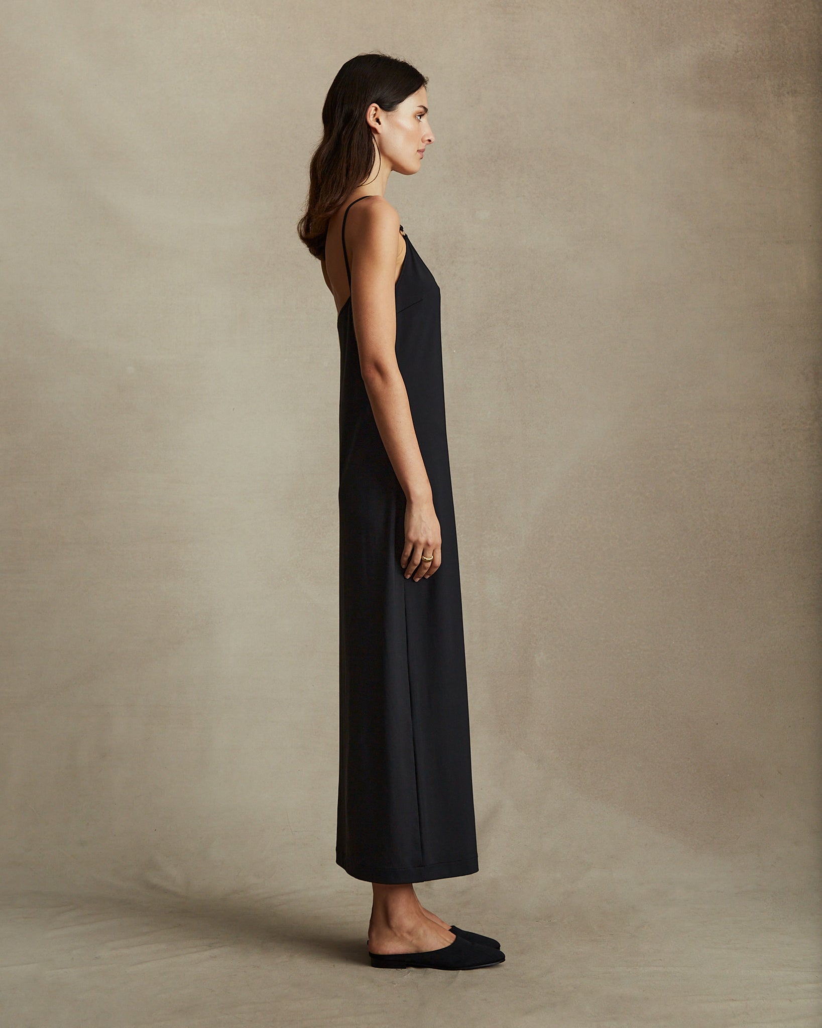 Caroline Slip Dress - Black