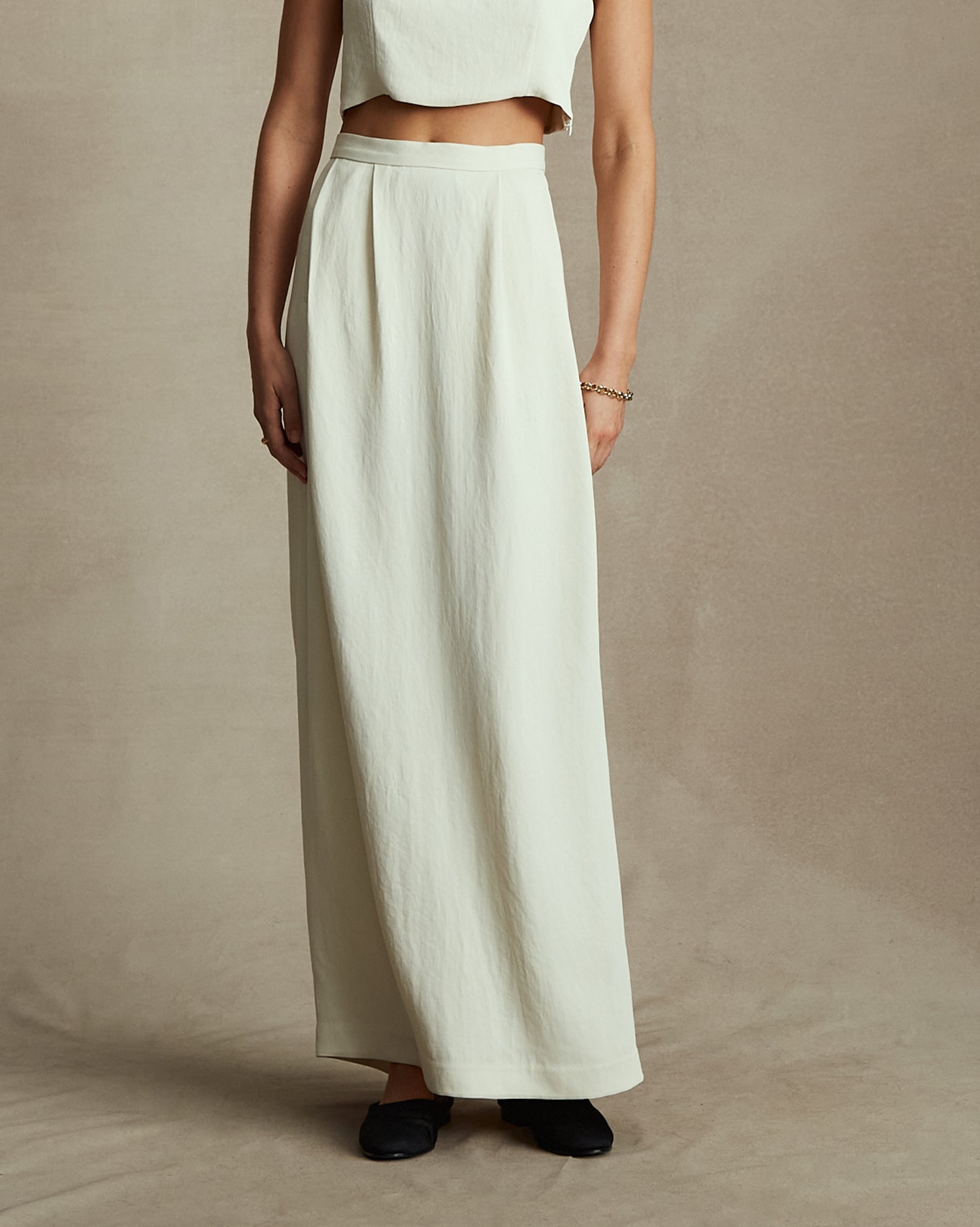 Helena Straight Skirt - Cream