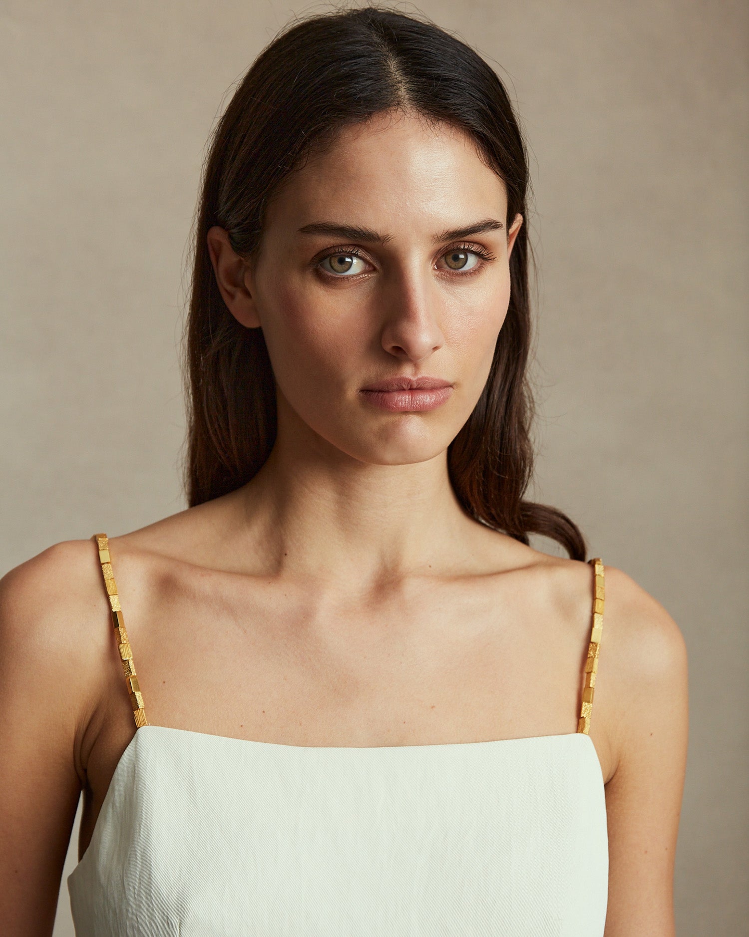 Helena Beaded Crop Top - Cream