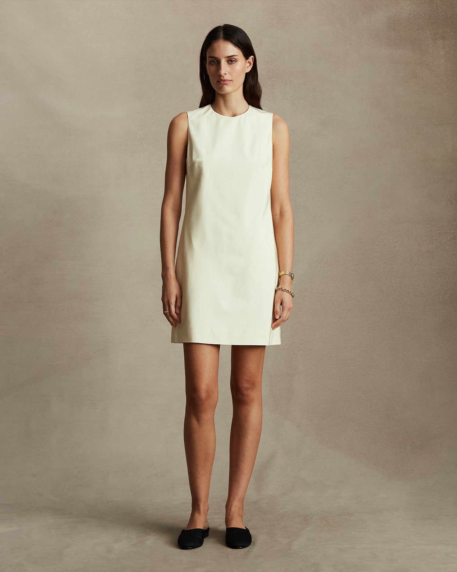 Chelsea Dress - Antique White Moire