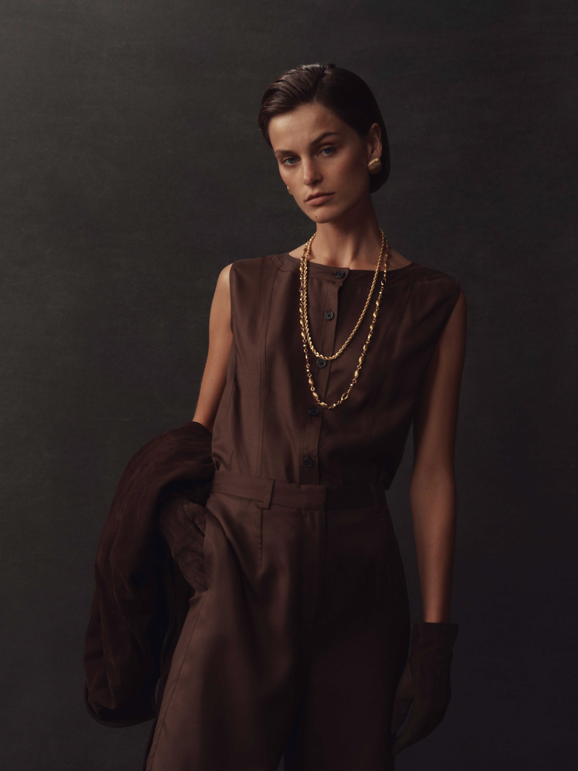 Bodice Top - Chocolate Dupioni