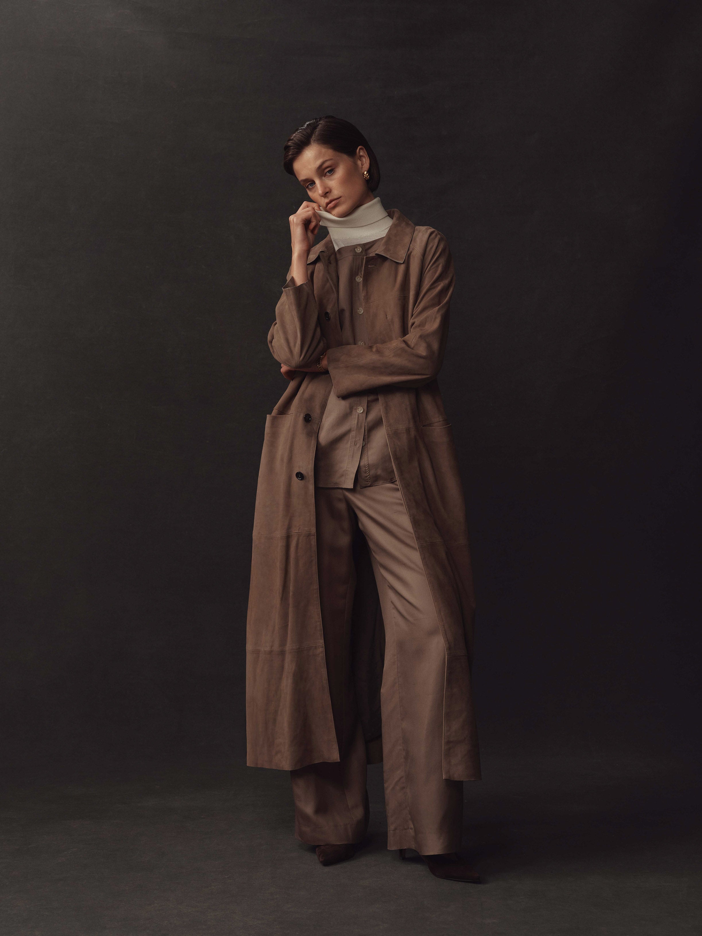 Sofia Trouser - Taupe Dupioni