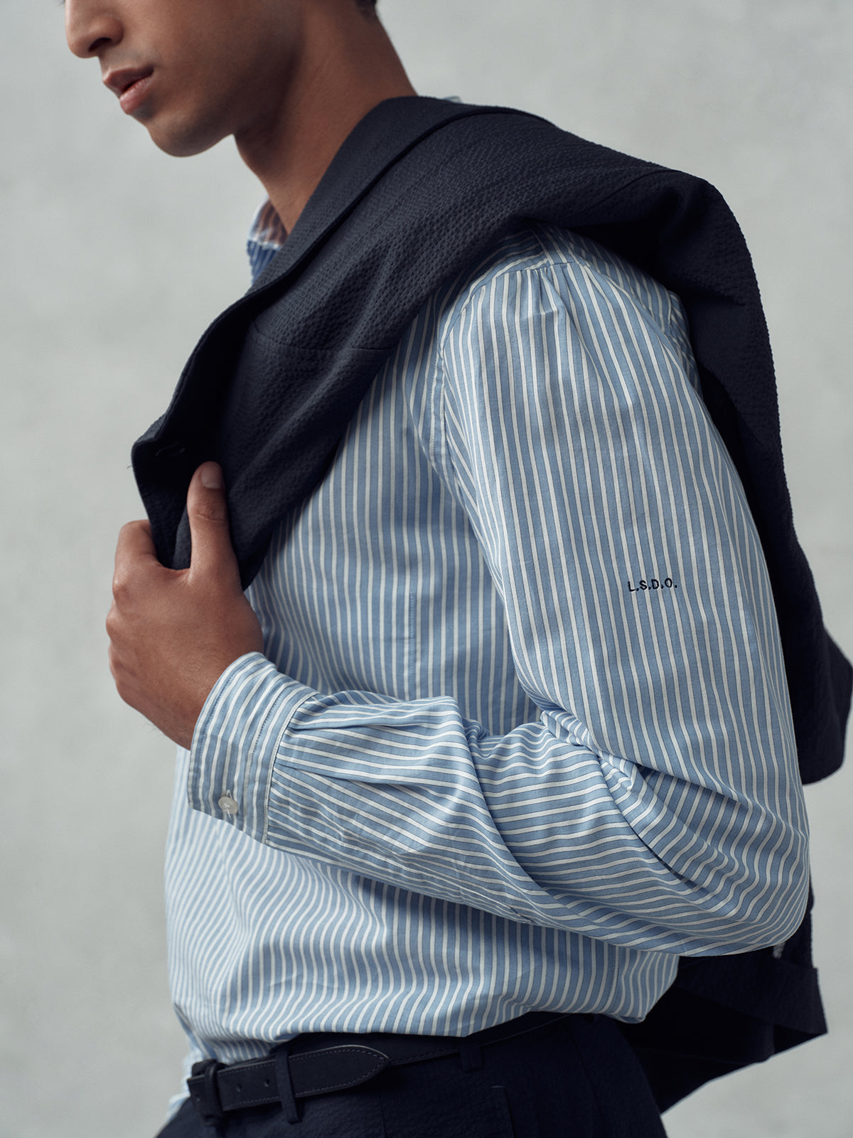 Fine Twill Popover - Blue & White Stripe
