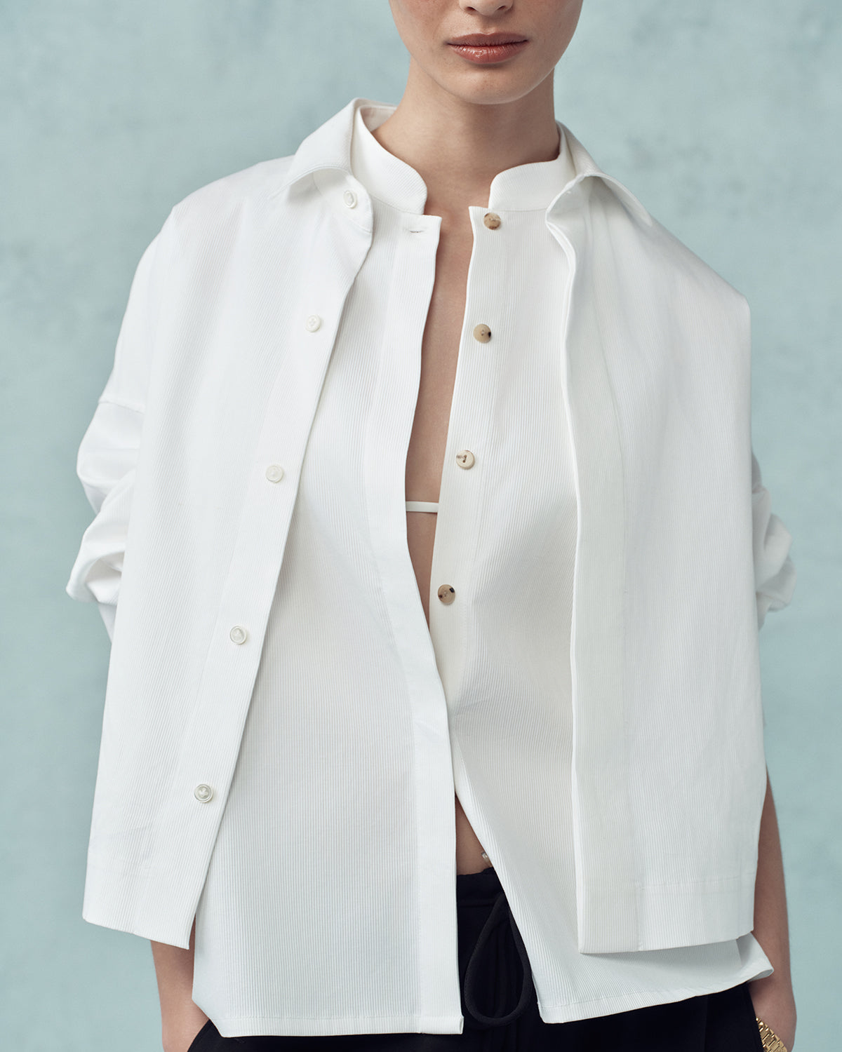 Christy Top - White Rib