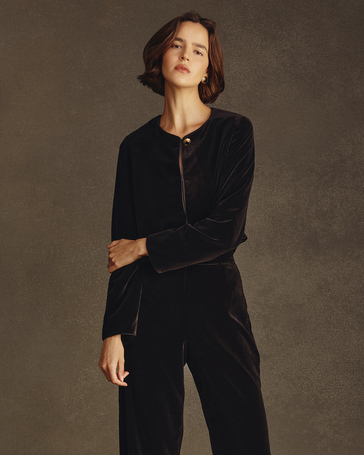 Sofia Jacket - Black Velvet