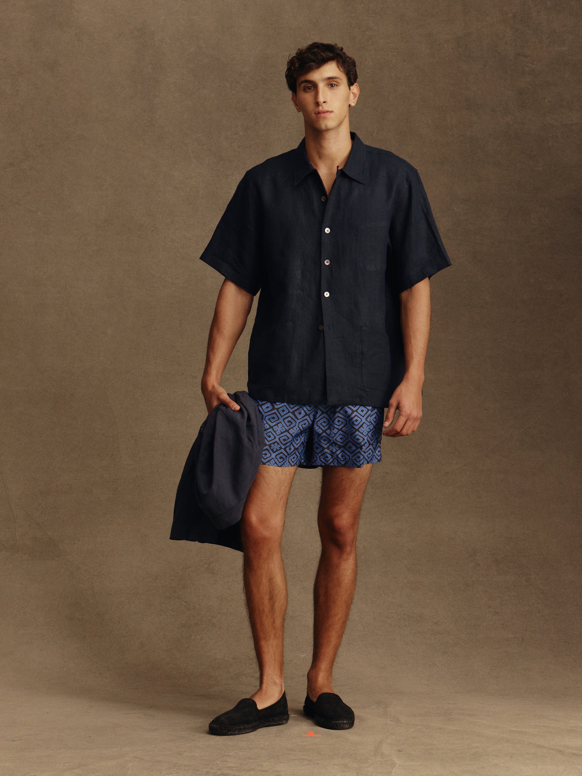 Guillermo Shirt - Navy Linen