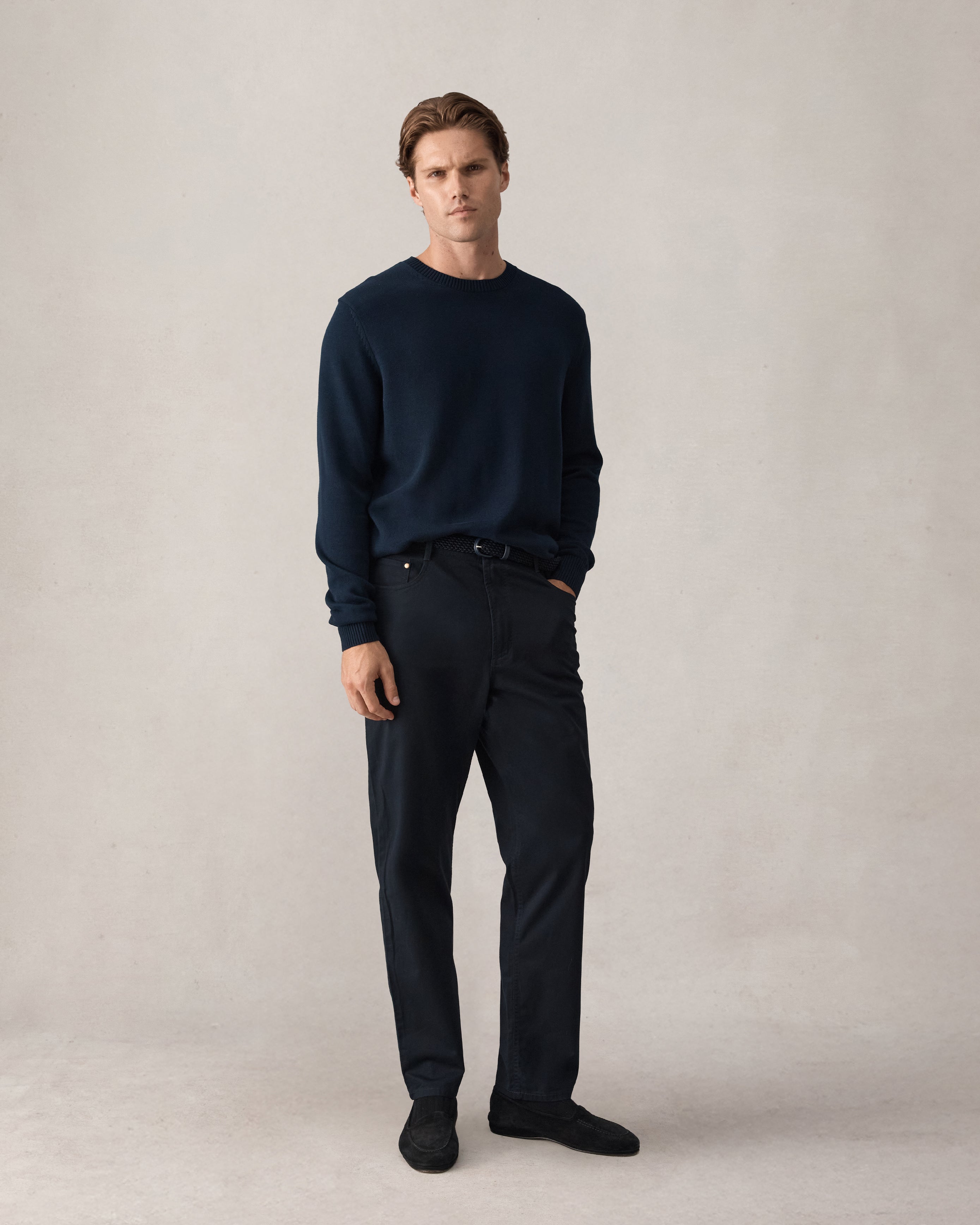 Five Pocket Canvas Trouser - Navy
