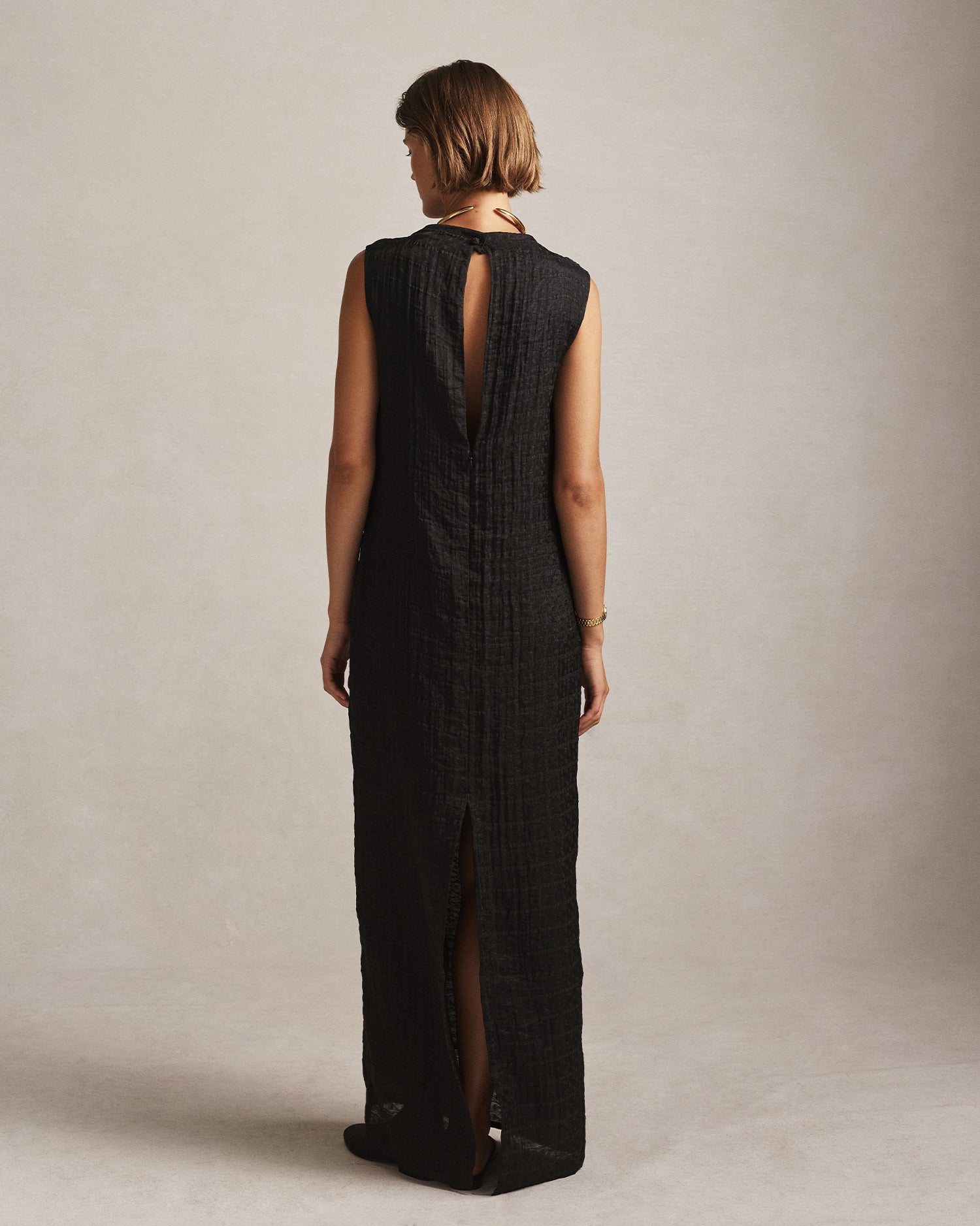 Mara Boat Neck Maxi Dress - Black
