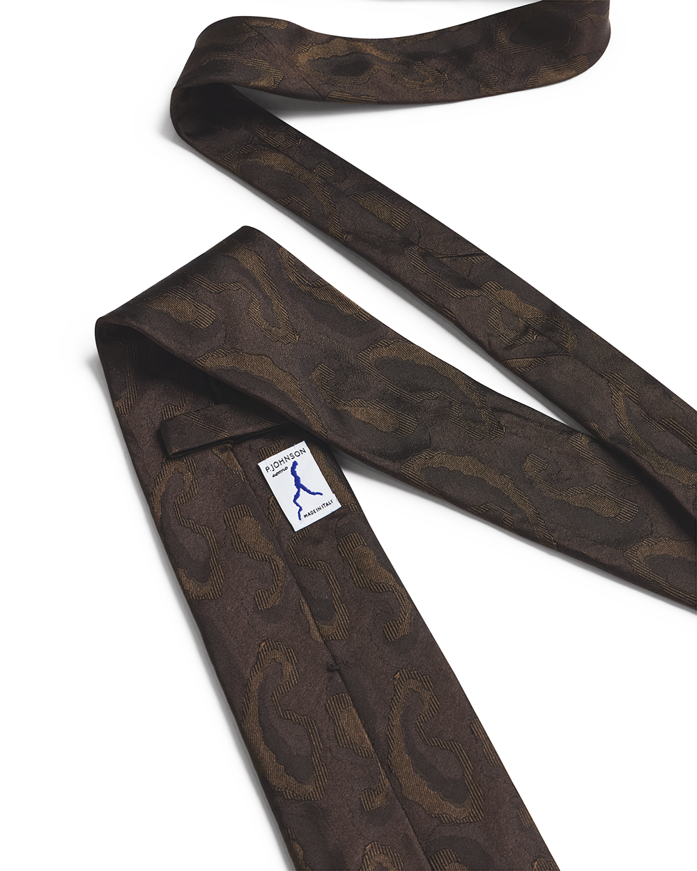 Abstract Paisley Tie - Chocolate