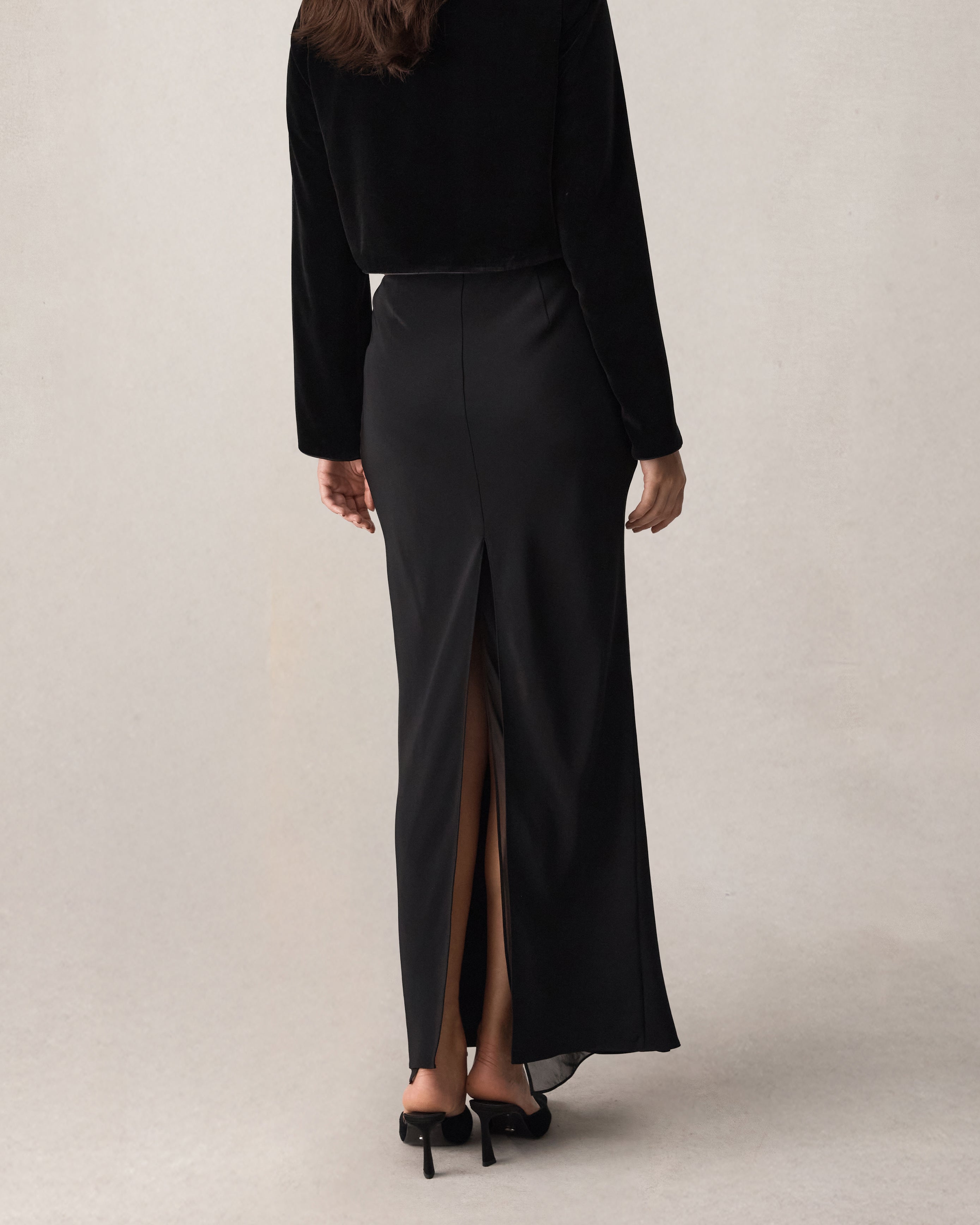 Alana Skirt - Black Silk