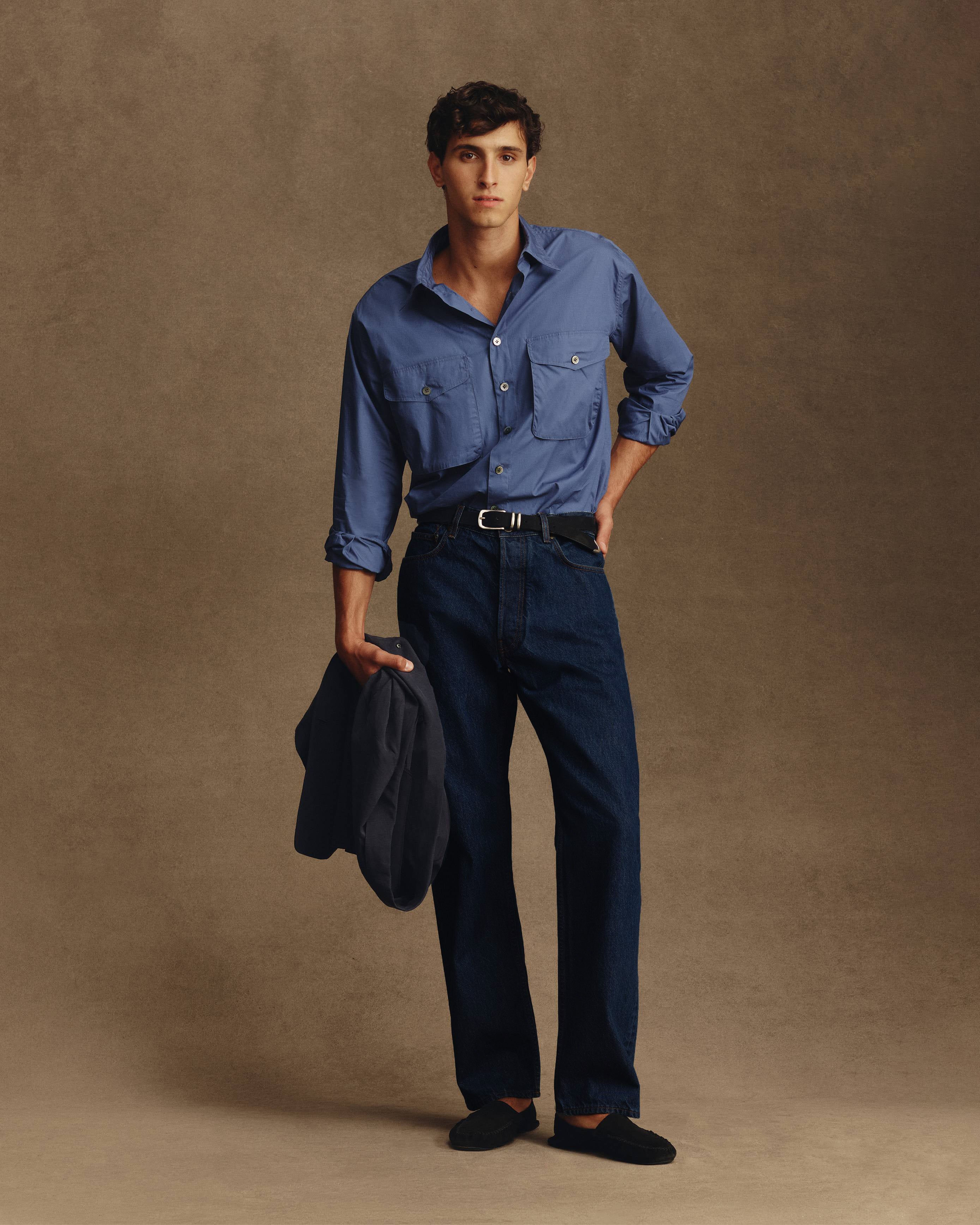 Alby Shirt - Denim Blue Poplin