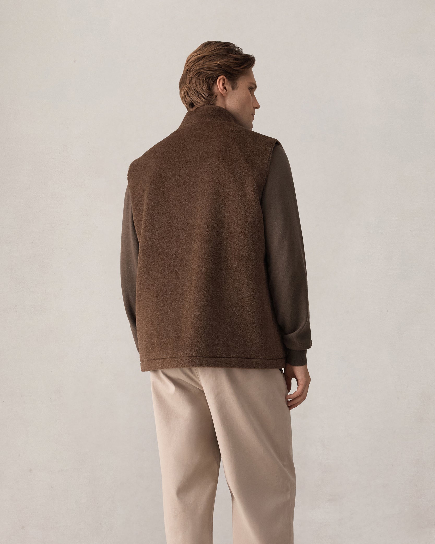 Alpaca Vest - Brown