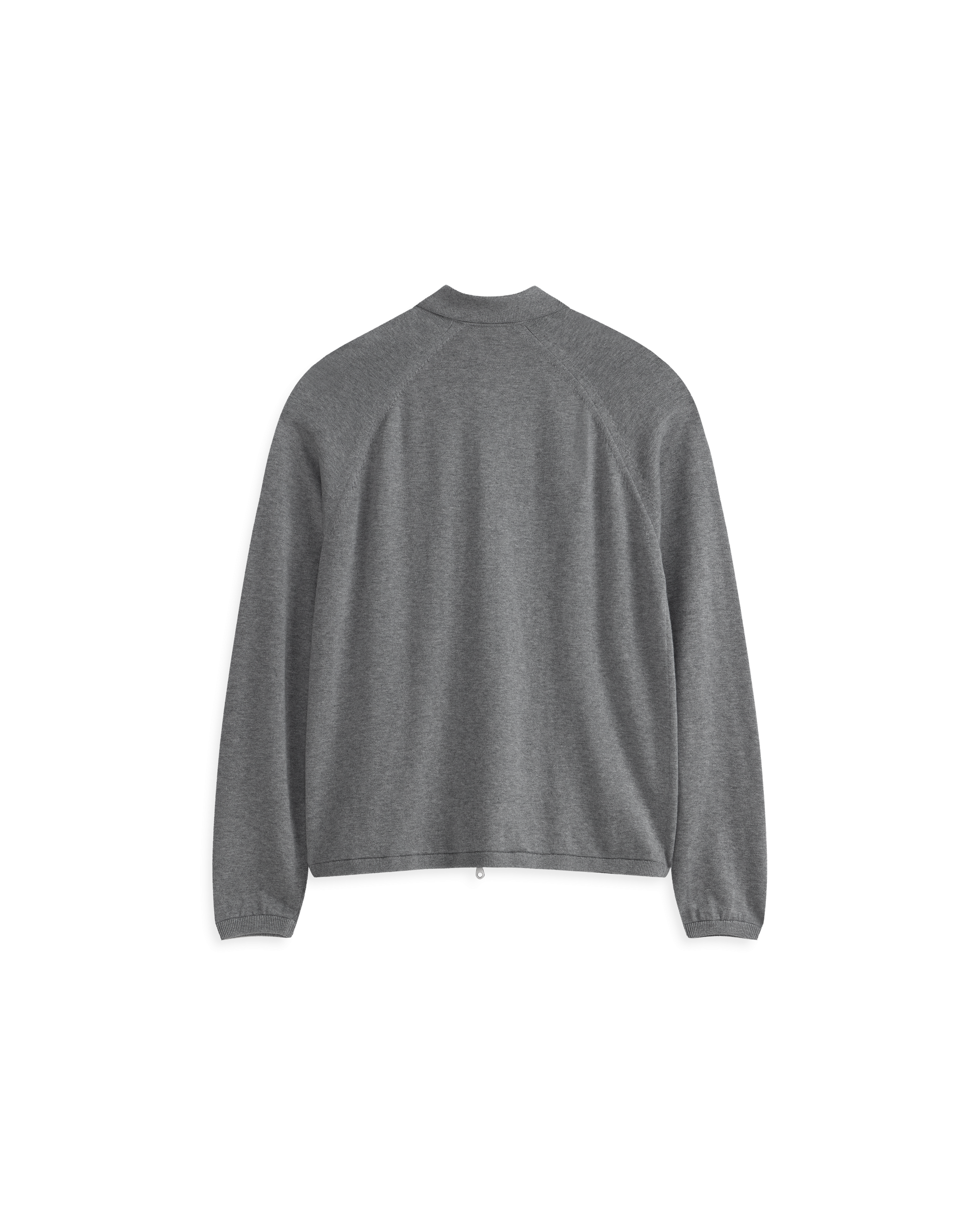 Andretti Zip Up Cardigan - Grey Marle