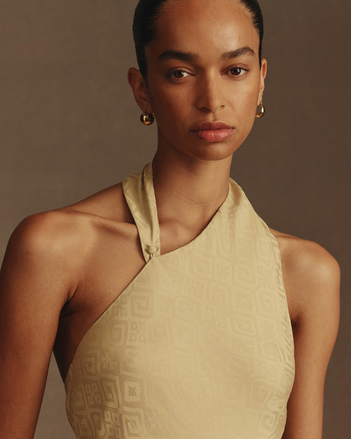 Anisa Mini Dress - Golden Papori Jacquard