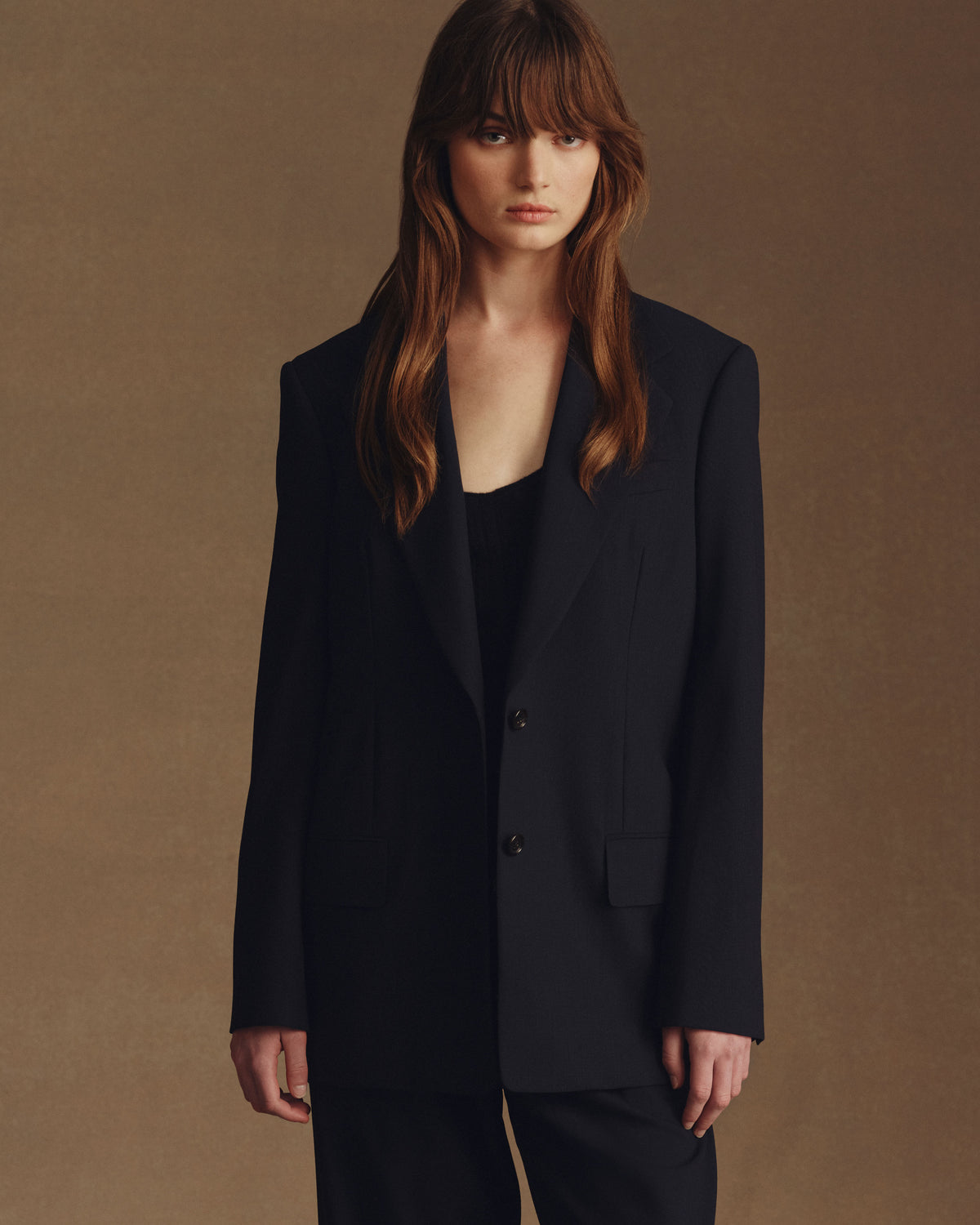Ava Pleated Trouser - Dark Navy
