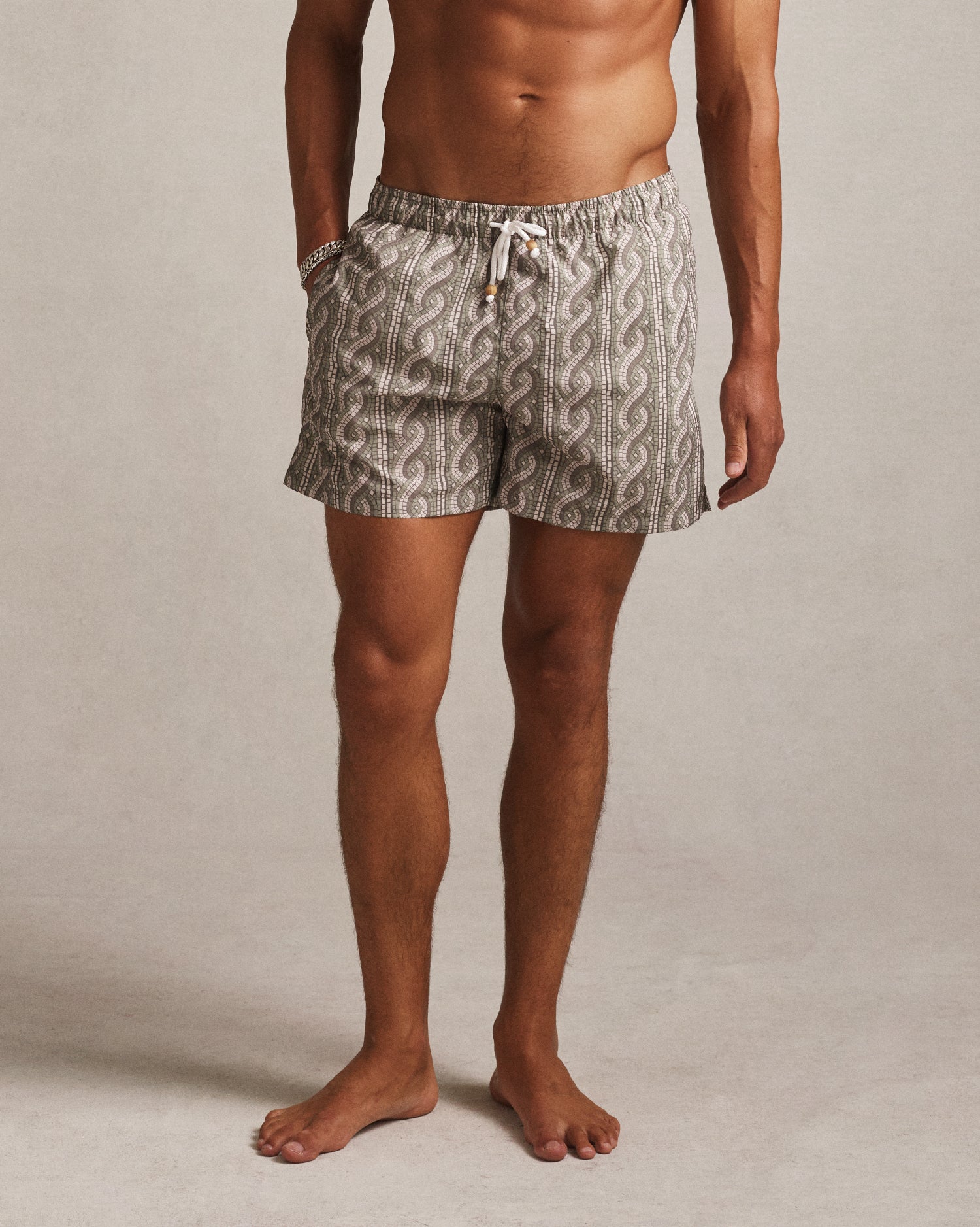 Babylon Swim Short - Vertical Green