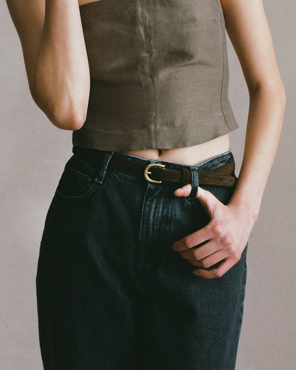 Suede Belt 20mm Brown