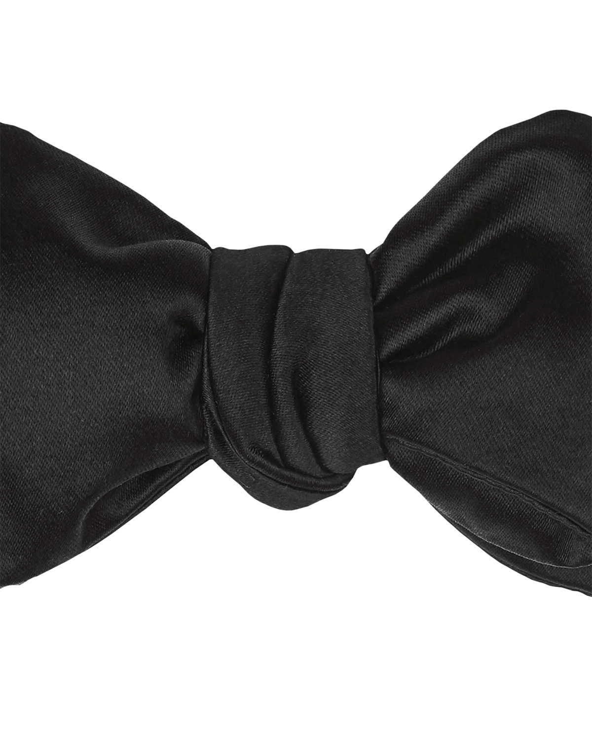 Large Bow Tie - Black Satin