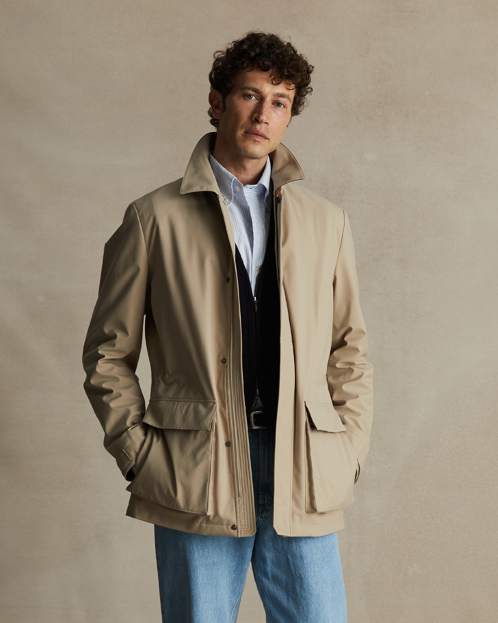 Technical Field Jacket - Beige