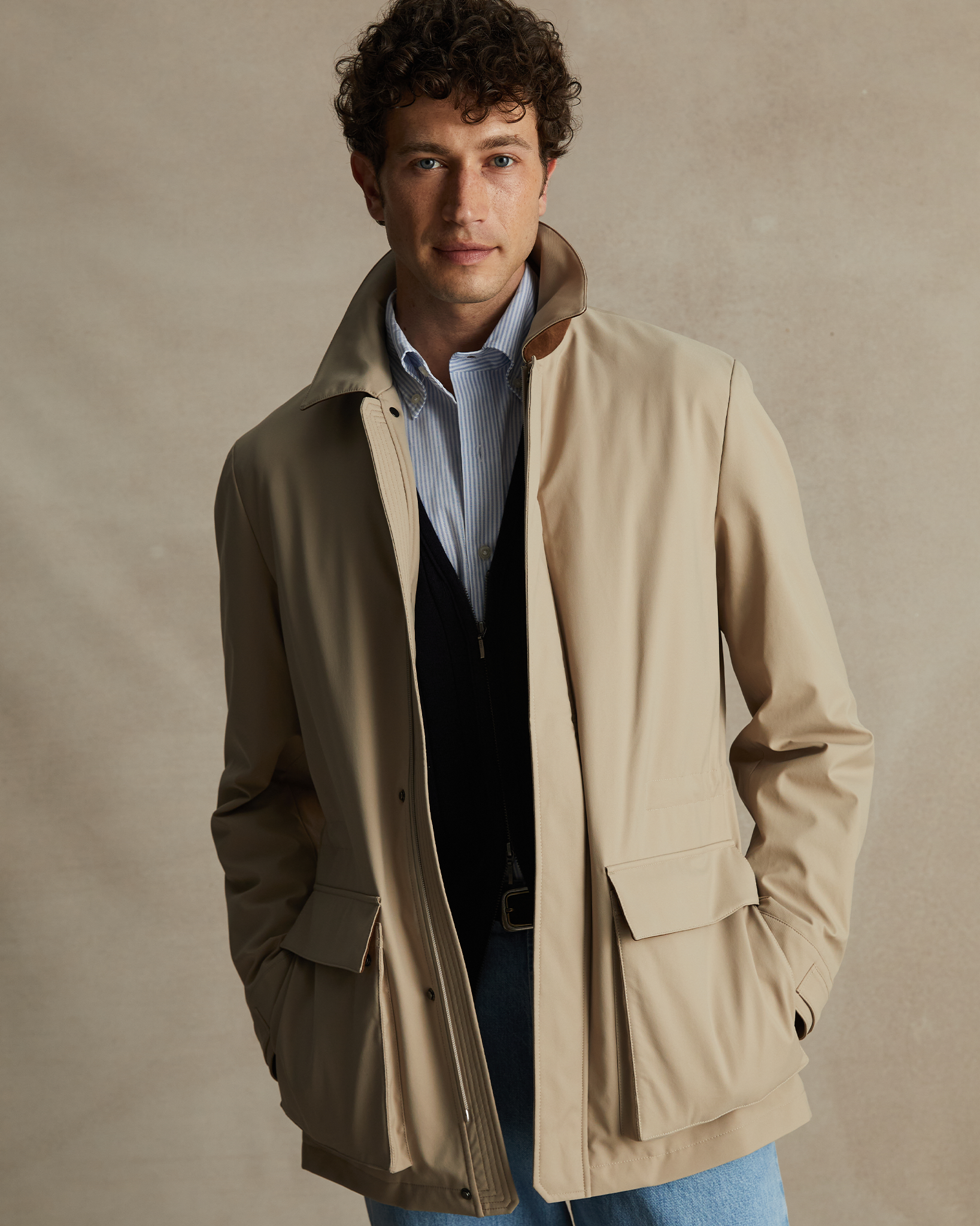 Technical Field Jacket - Beige