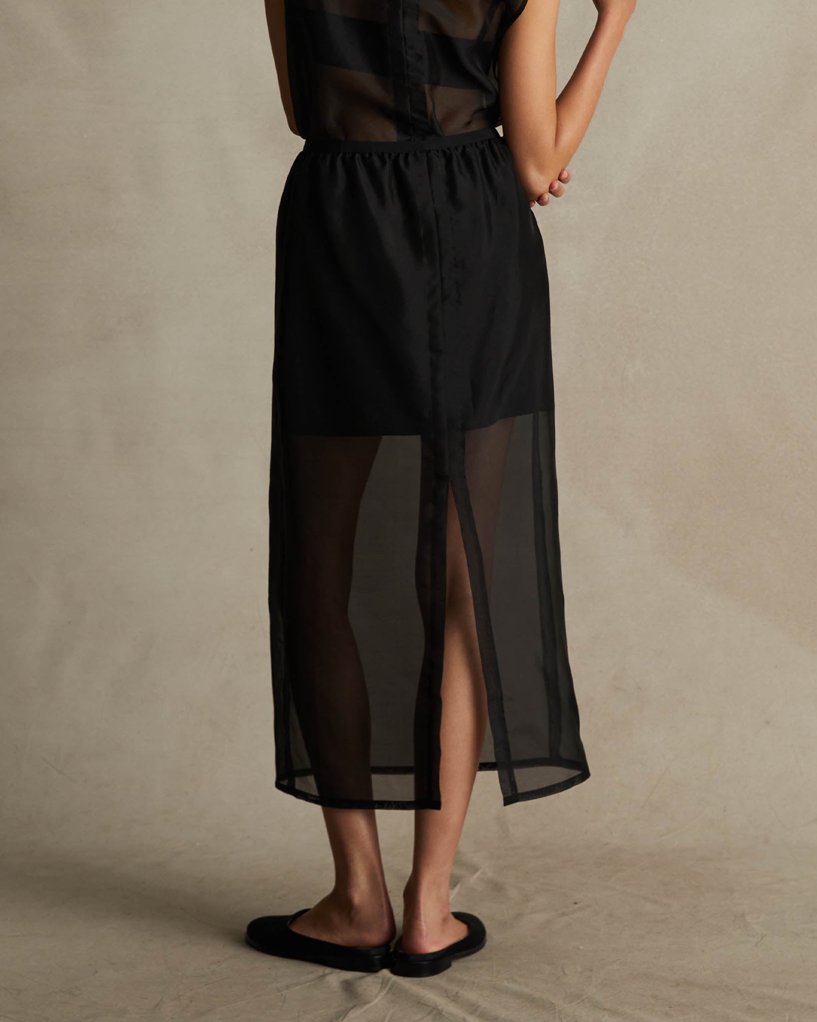 Organza Devon Skirt - Black