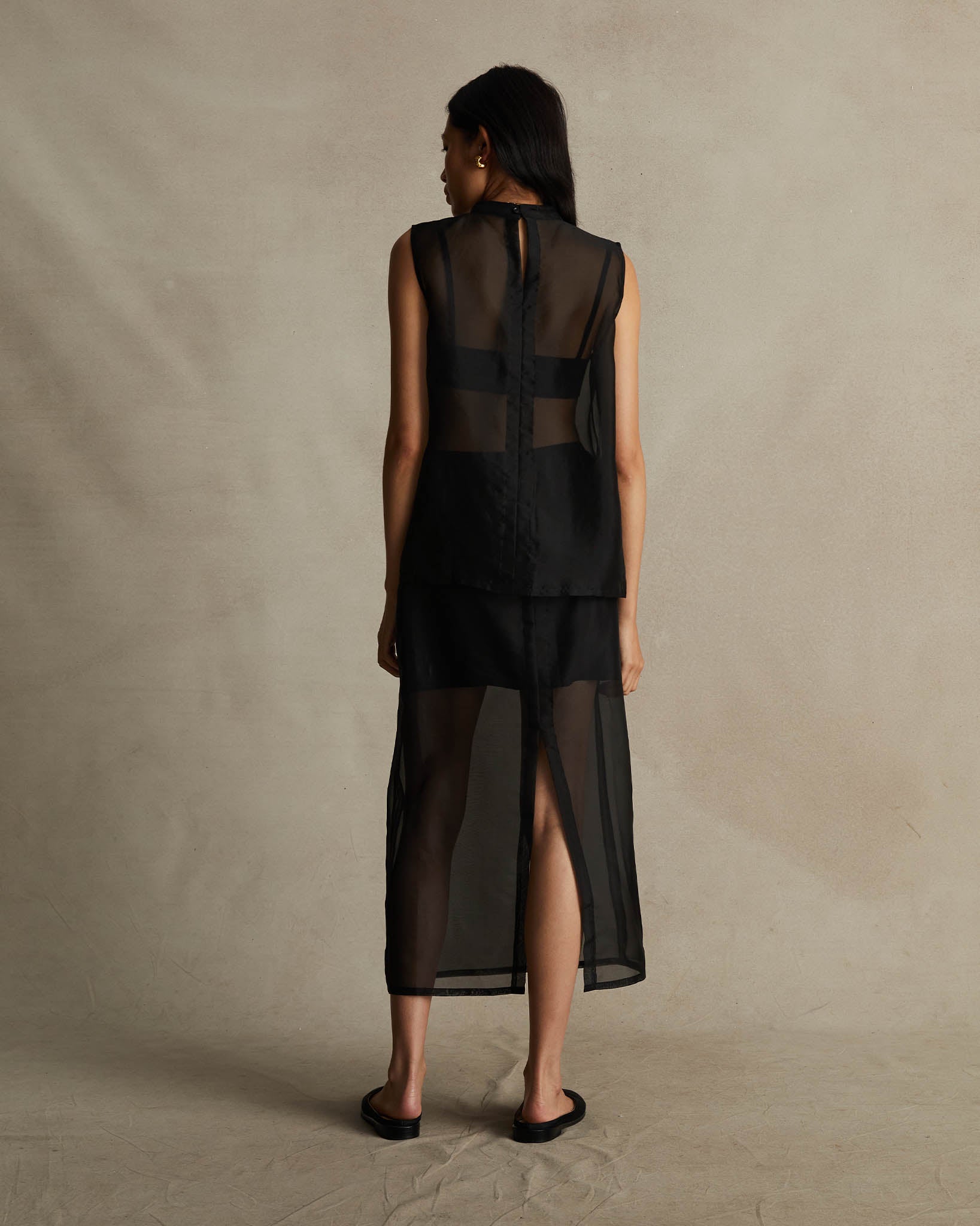 Organza Devon Skirt - Black