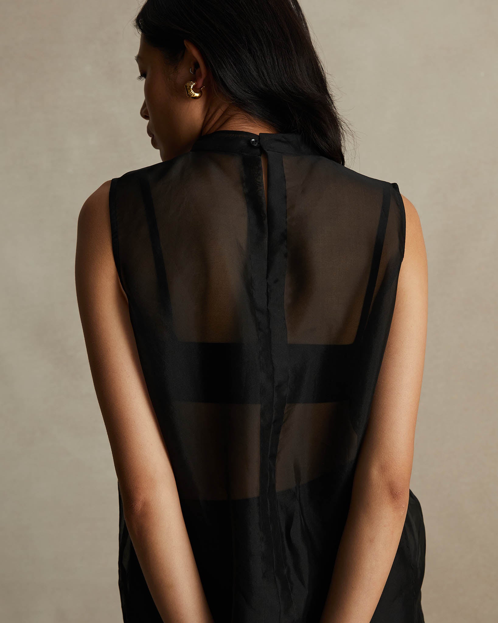 Organza Devon Top - Black