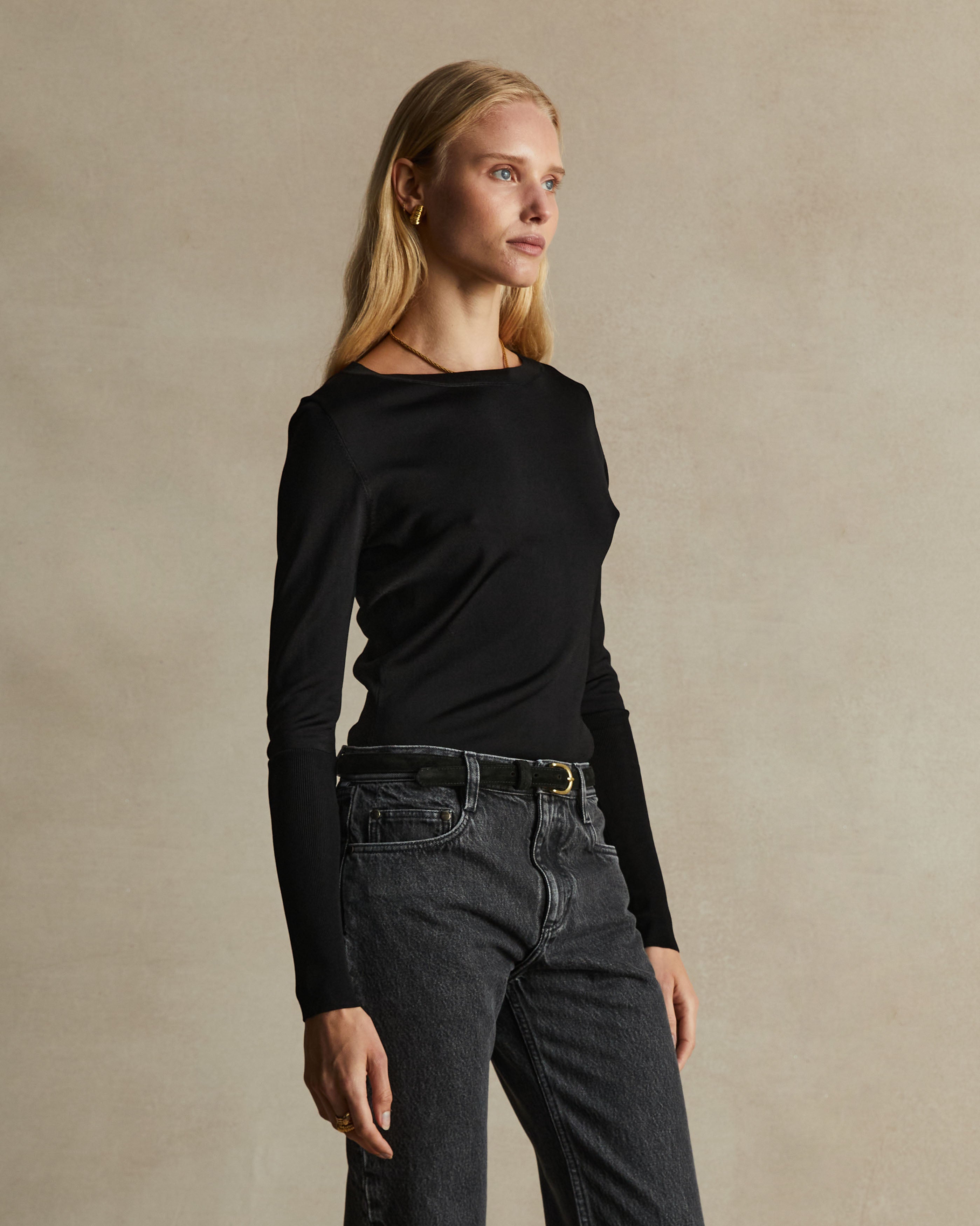 Black Lenna Knit Bodysuit