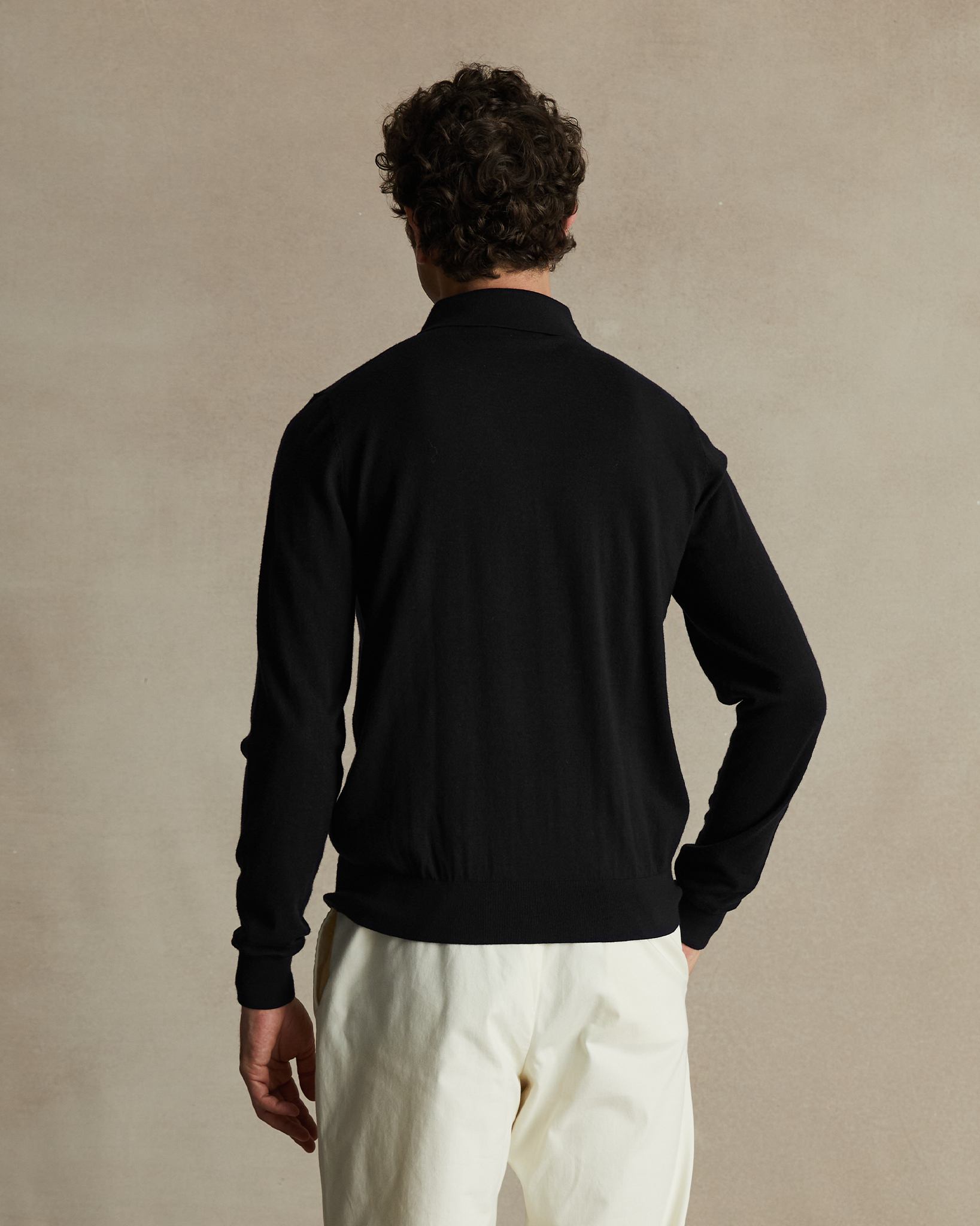 Merino Polo - Black