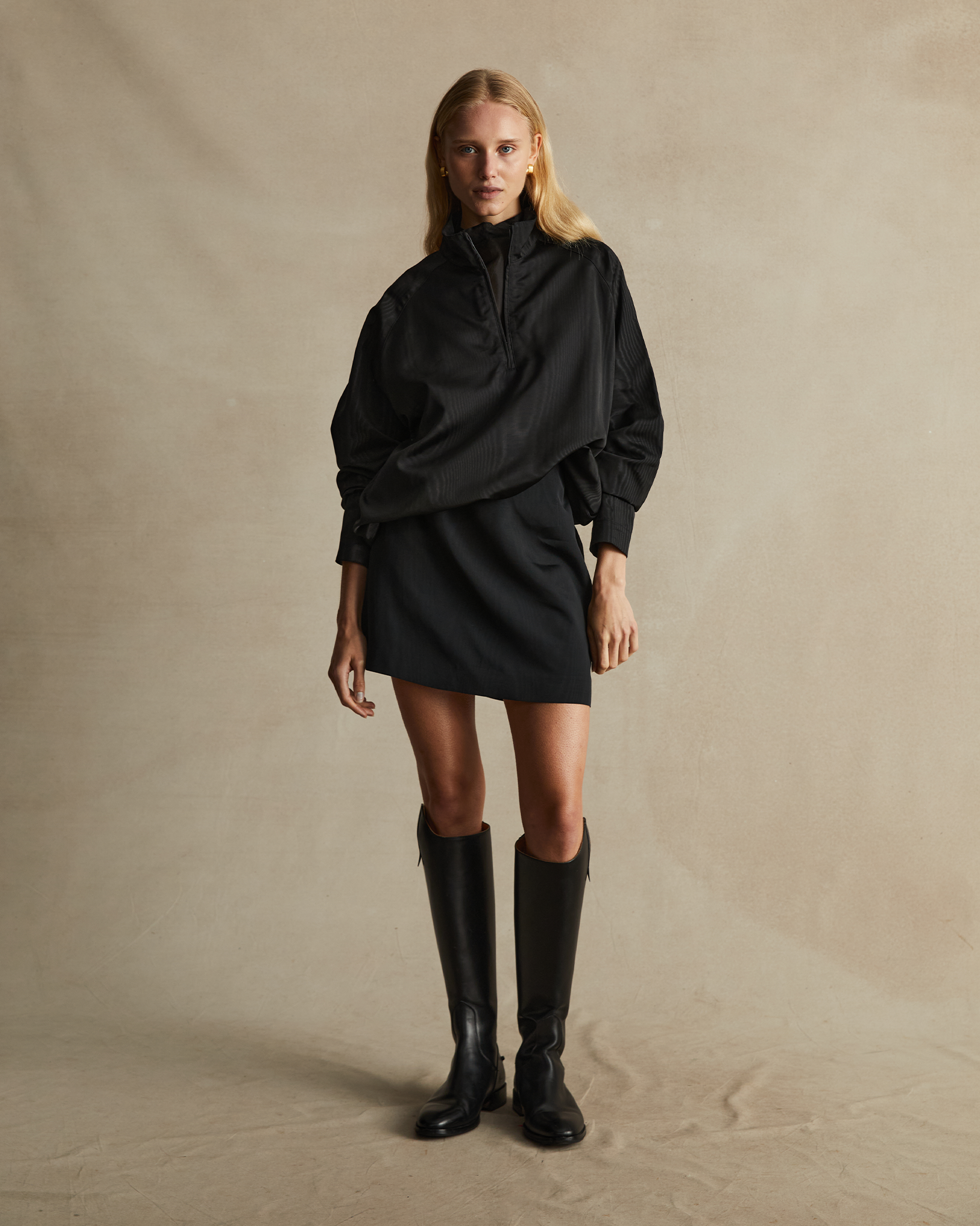 Black Moire Windbreaker