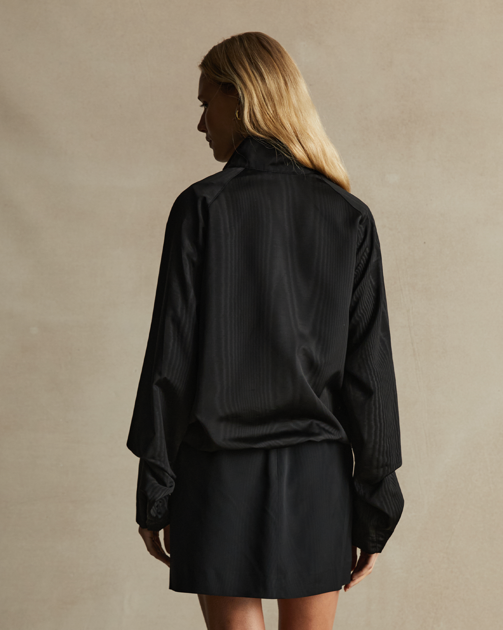Black Moire Windbreaker