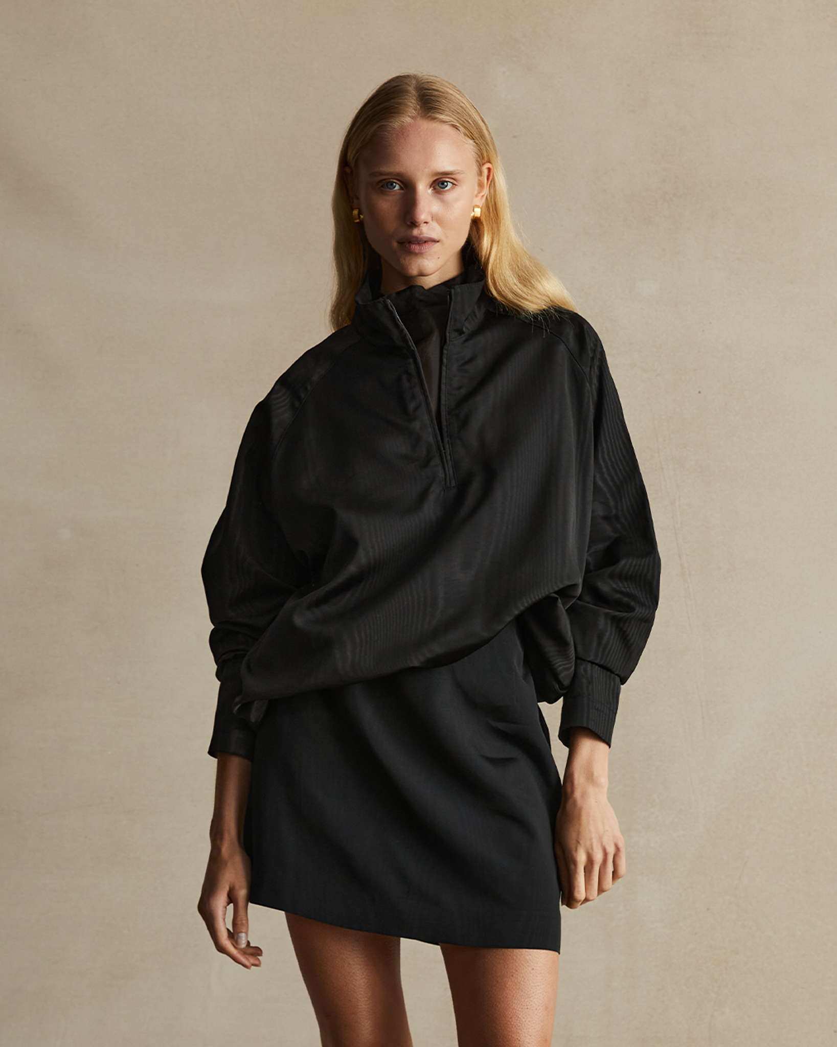 Black Moire Windbreaker
