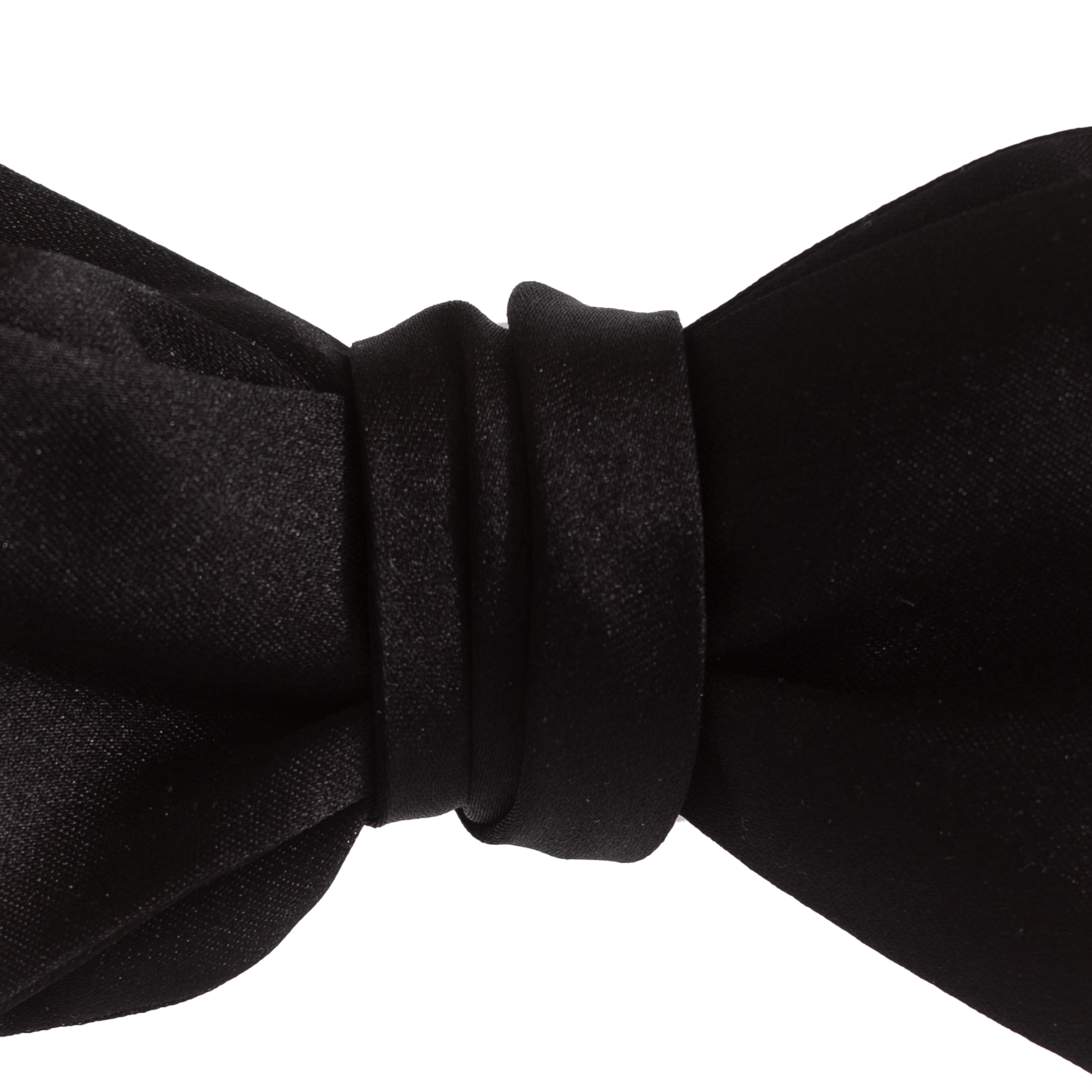 Premium Big Bow Tie - Black Satin