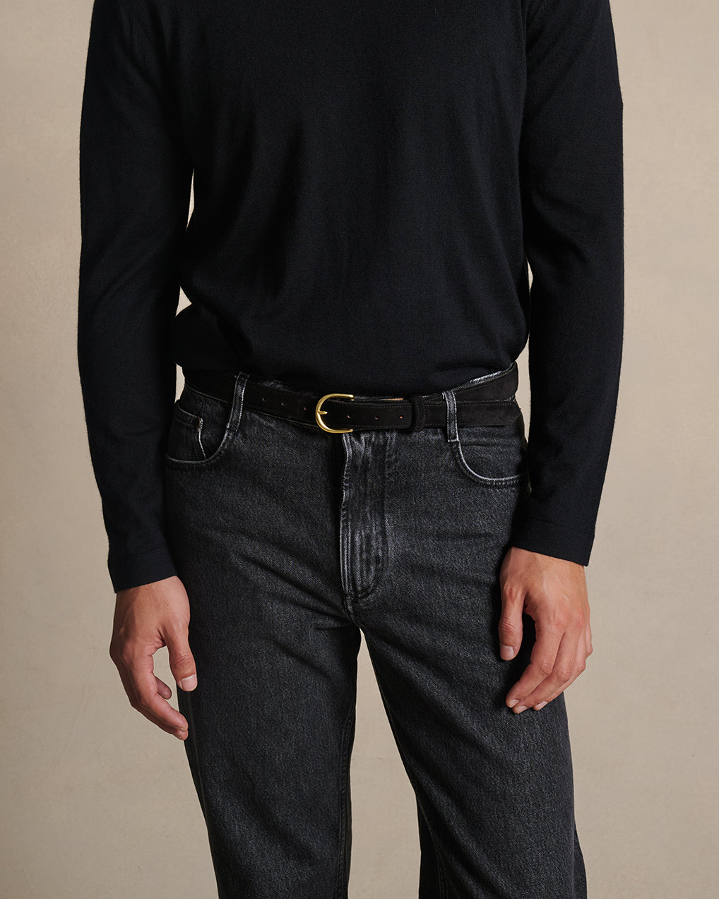 Suede Belt 25mm - Black