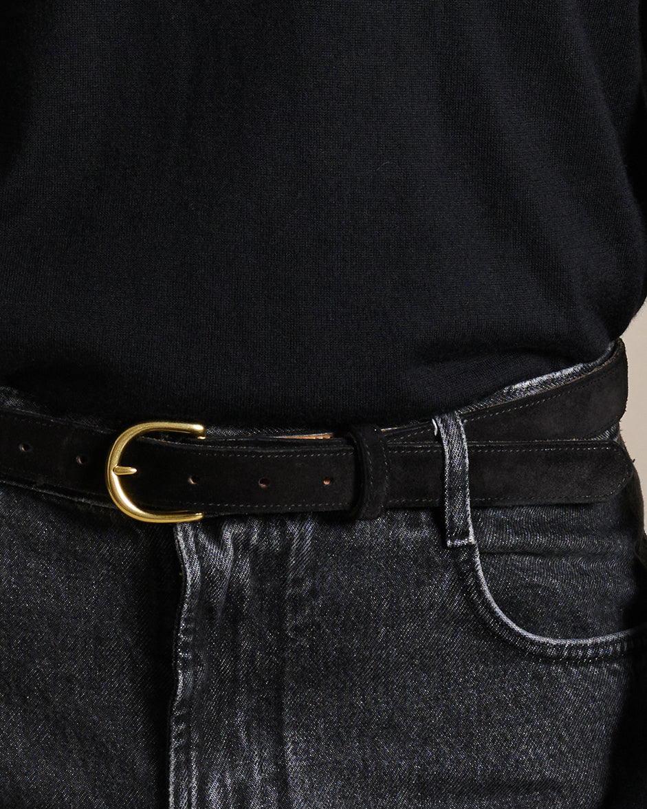 Suede Belt 25mm - Black