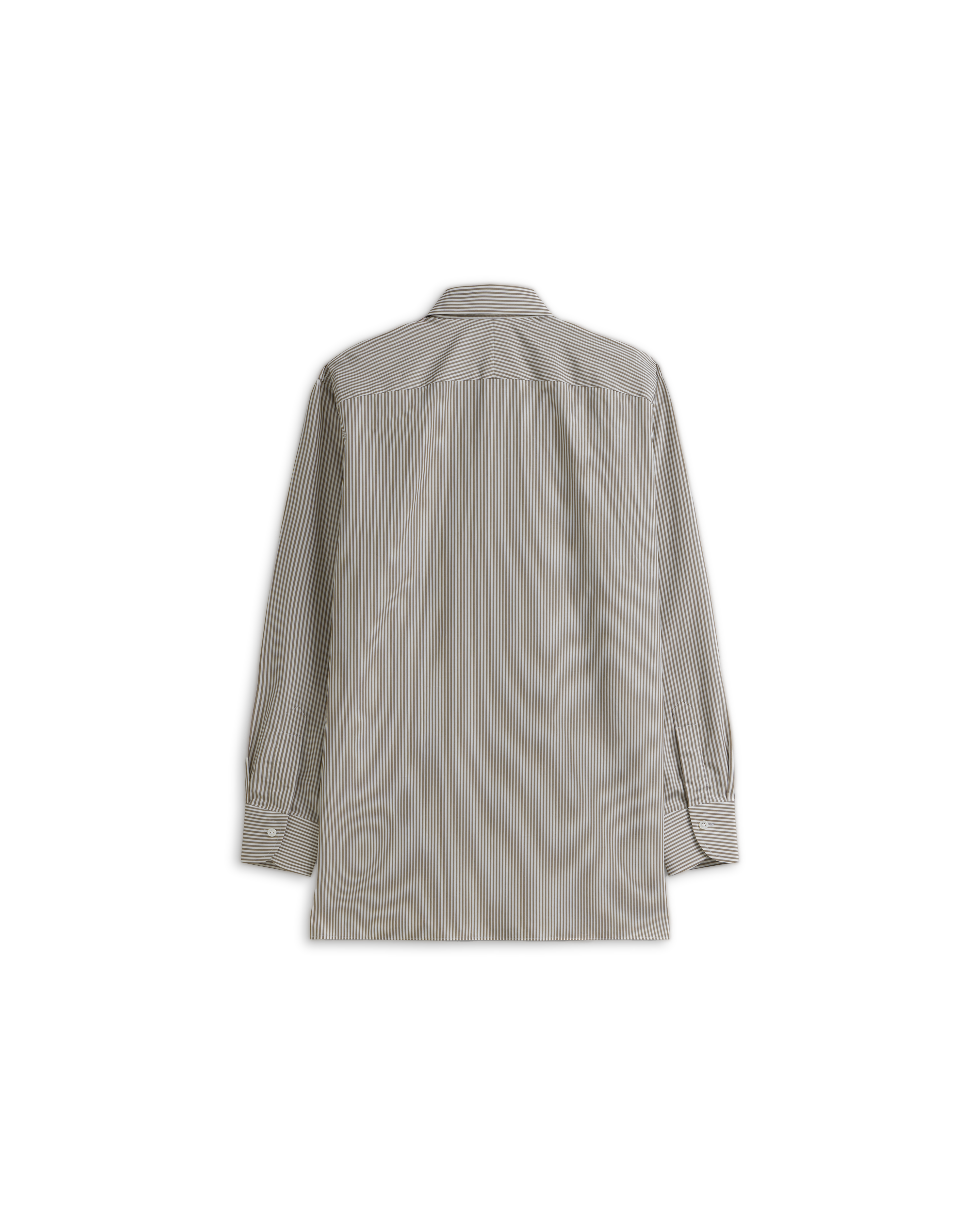Poplin Shirt - Brown Stripe
