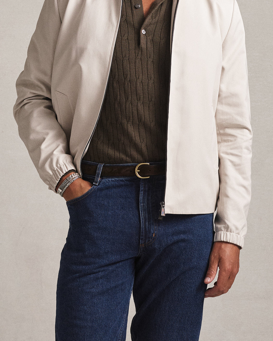 Suede Belt 25mm - Brown